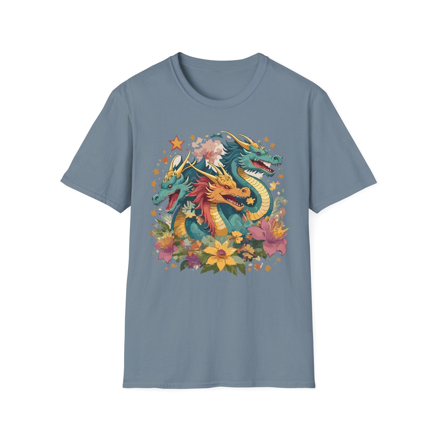 Dragon Graphic Unisex 100 Cotton Tee with Animal Artwork Design 8