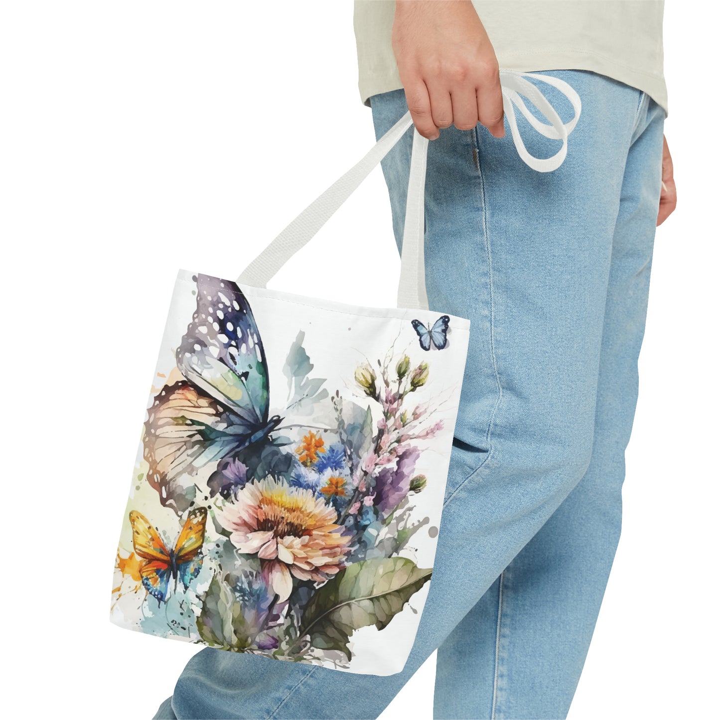 Canvas Bag with Butterfly Prints