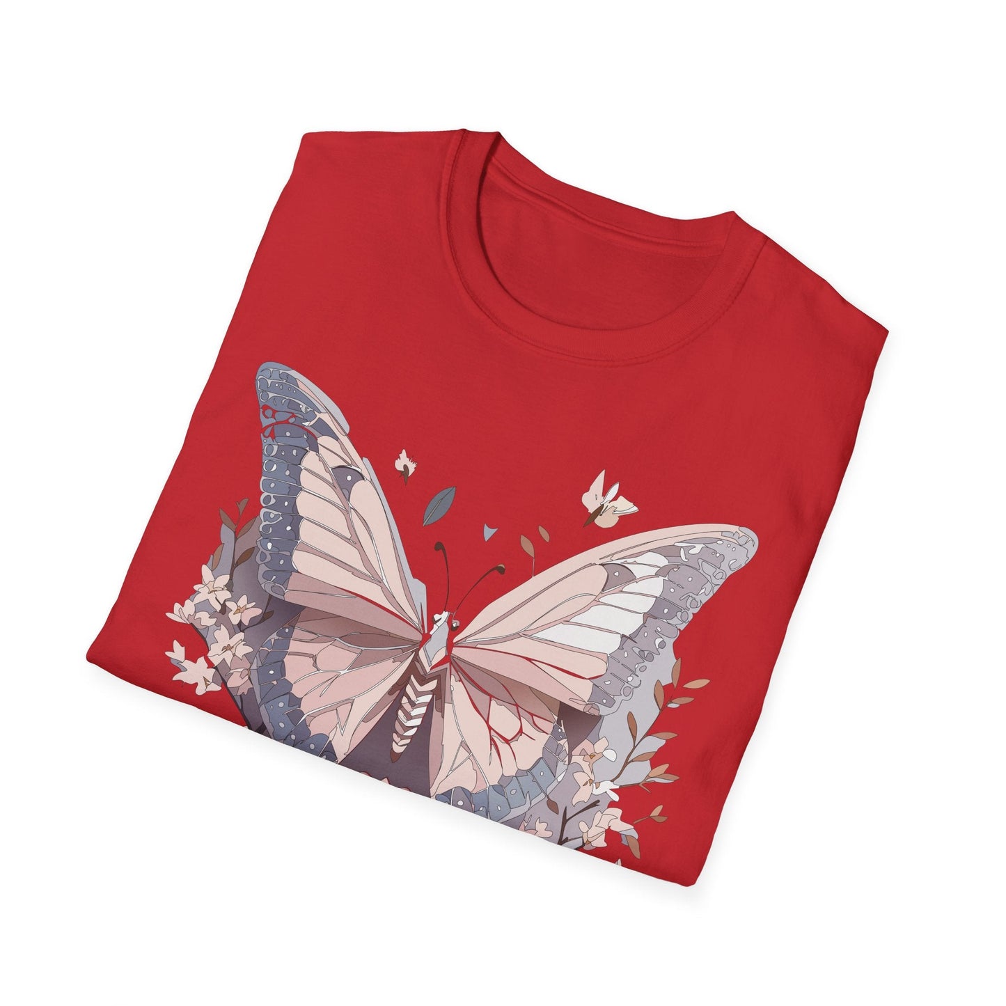 Butterfly Shirt Unisex Gildan Softstyle 64000 Monarch Butterfly Tee 100 Percent Ring Spun Cotton