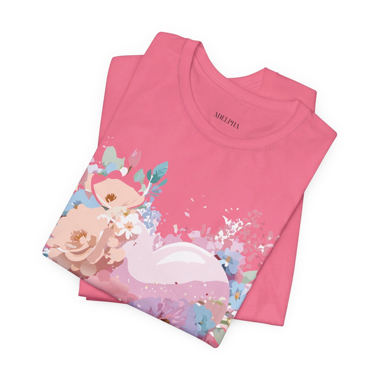Valentine Day Graphic Unisex 100 Cotton Vintage Artwork with Love and Flower Design Tee 29