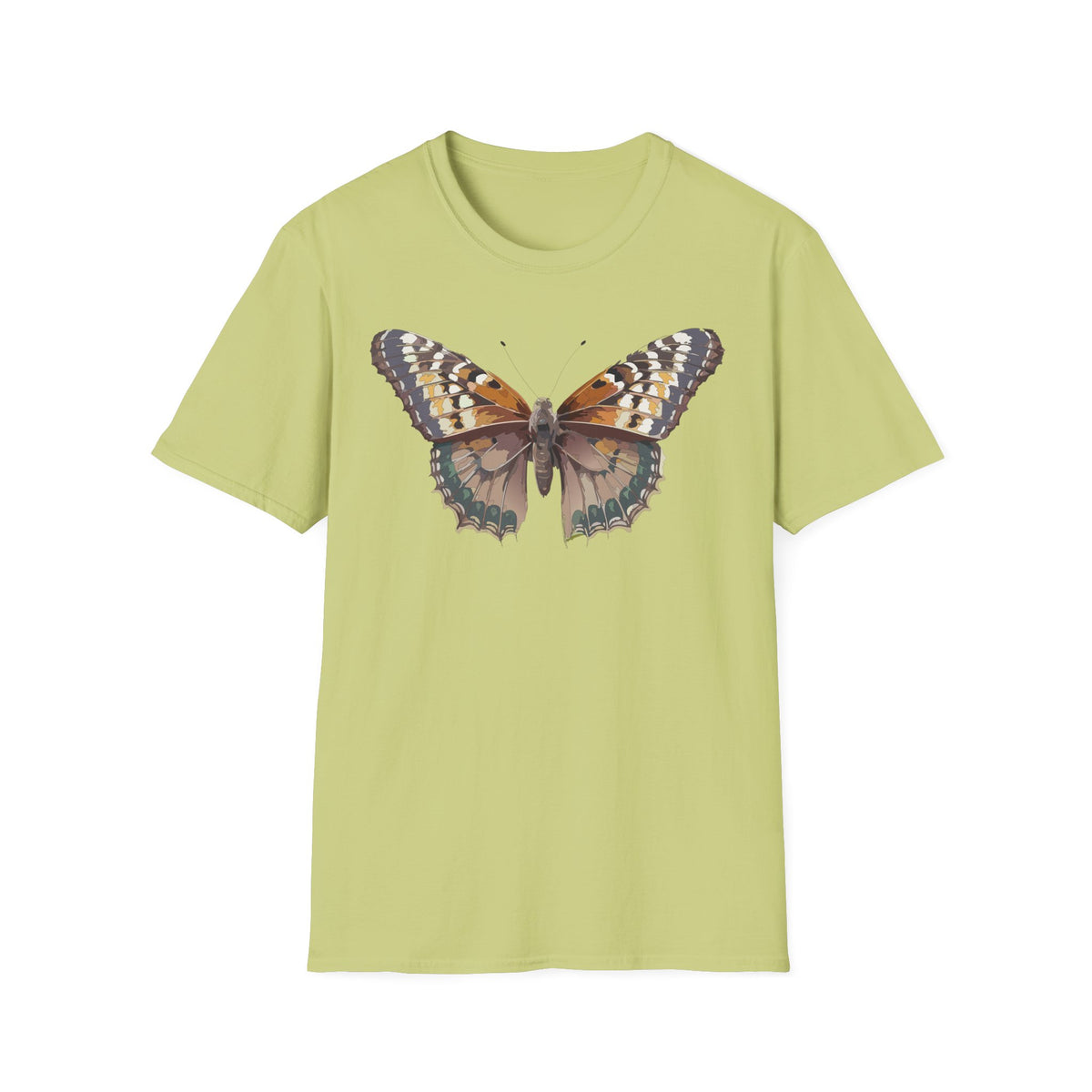 Butterfly Illustration T-Shirt — Vintage Monarch Nature Graphic Tee Unisex 100 Cotton Gildan T-Shirt