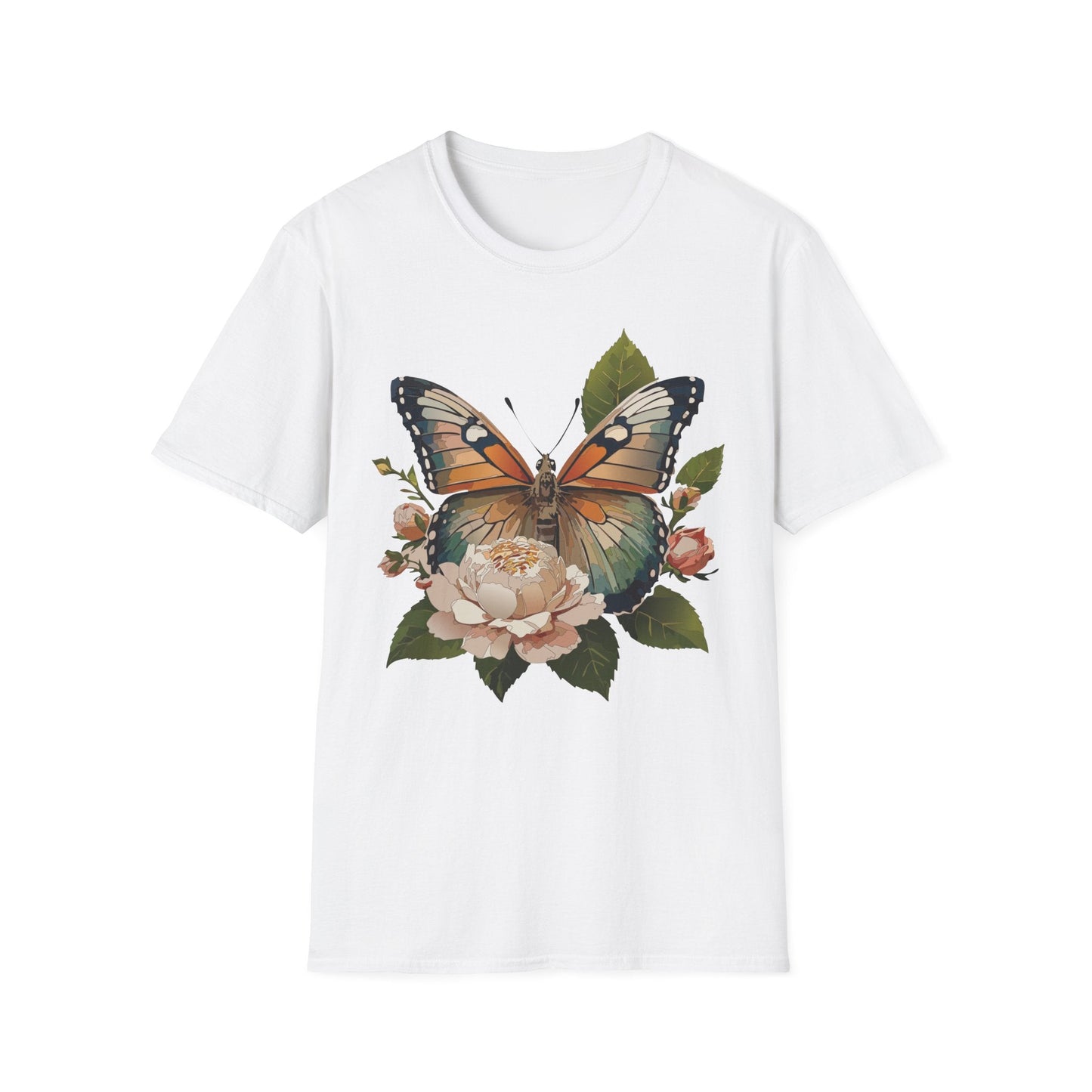 Monarch Butterfly Shirt Unisex Softstyle Cotton Tee Short Sleeve Gildan 64000 Everyday Wear