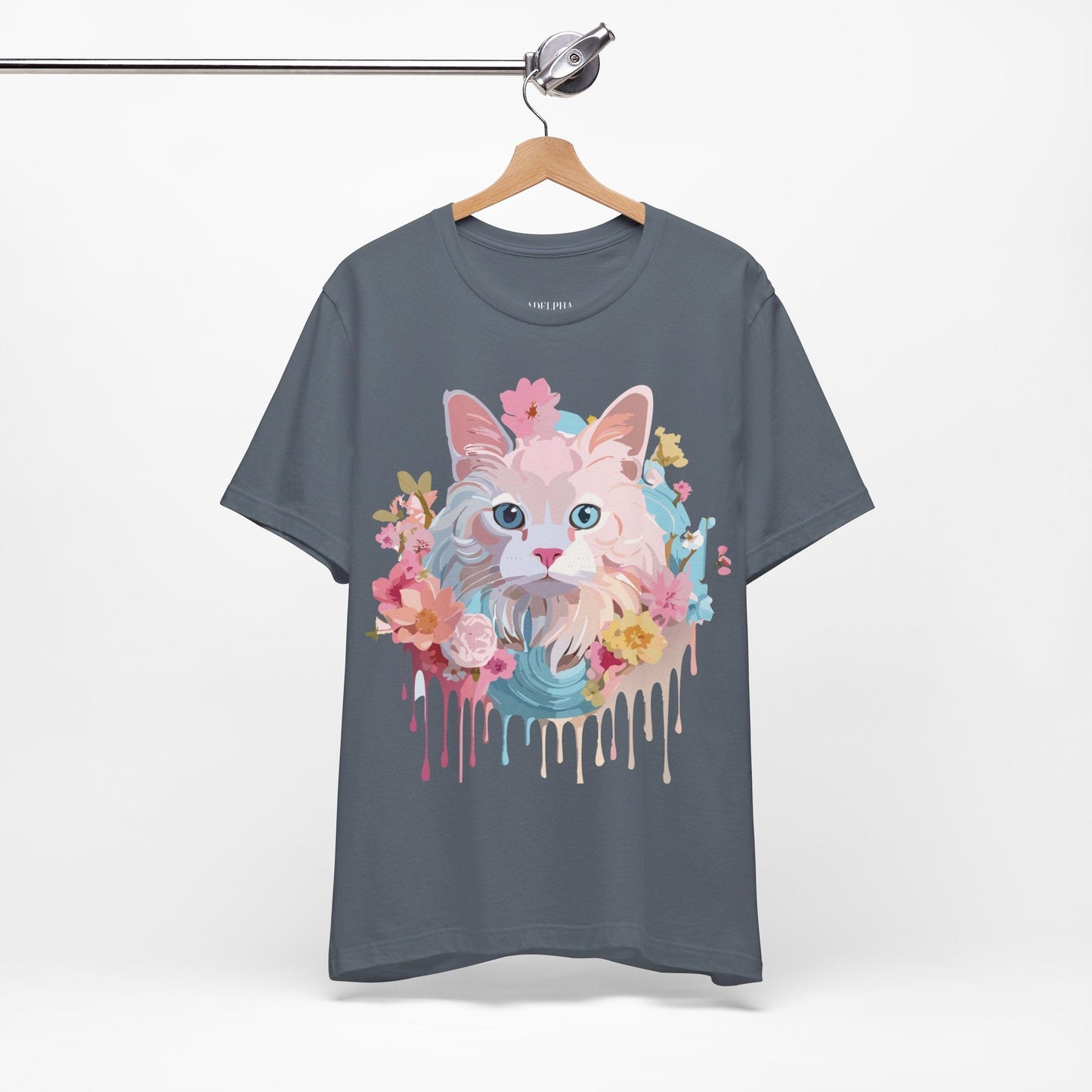 Cat Graphic Tee Unisex Shirt With Cat Art By Adelpha Vintage Inspired