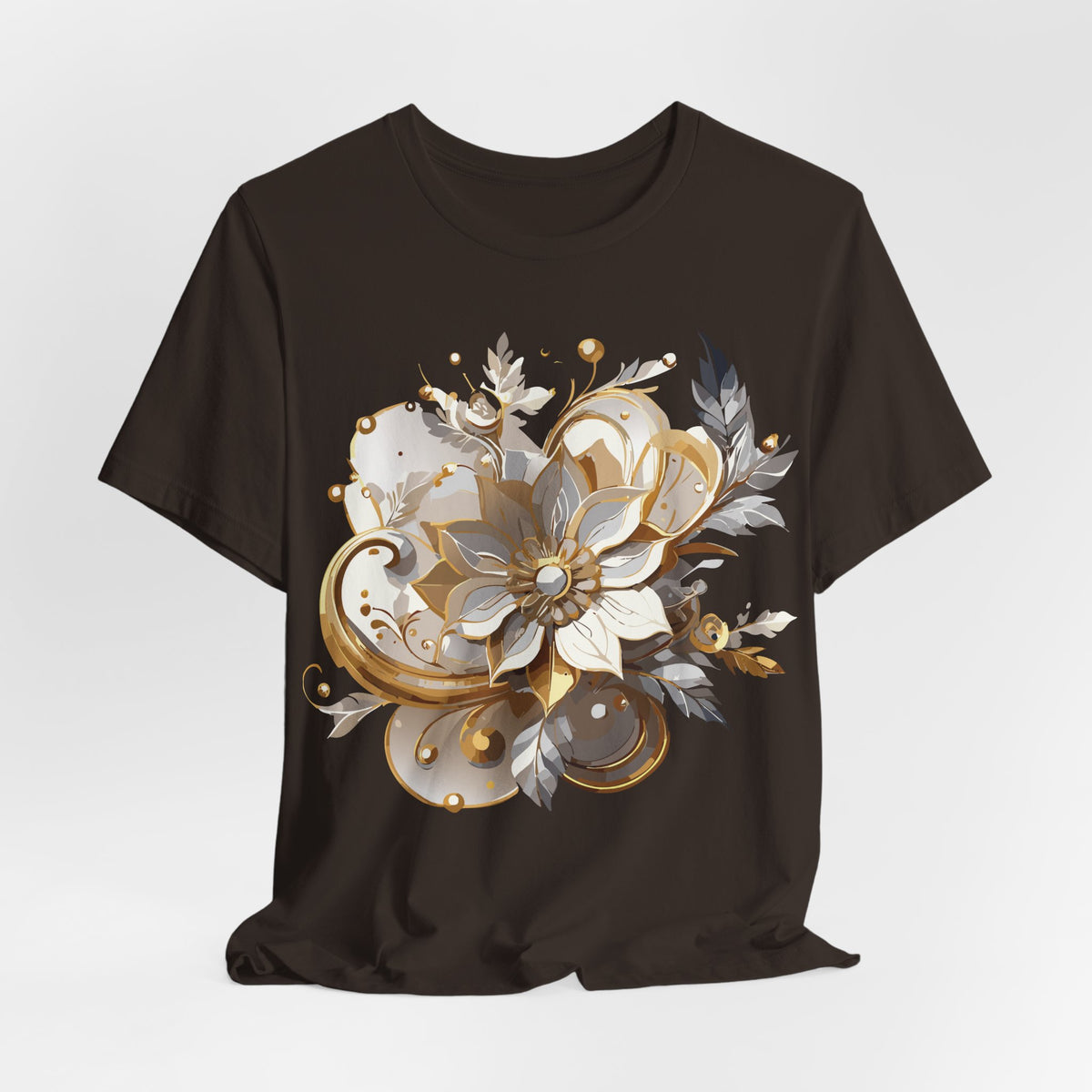 Jewelry Graphic Unisex Cotton Bella+Canvas Tee with Gemstones Art Design m42