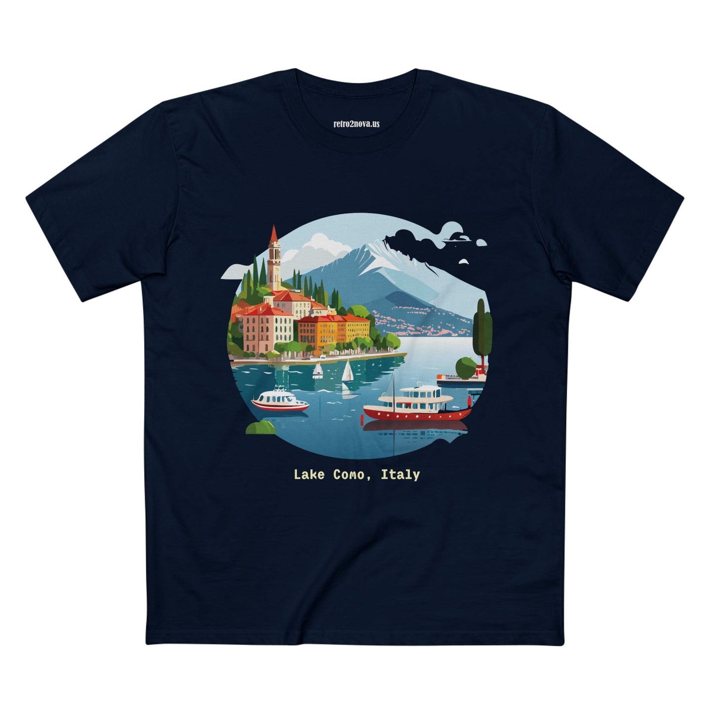 Italy Travel Shirt Unisex Premium Cotton Tee With Original Art Design From Retro2Nova TT73