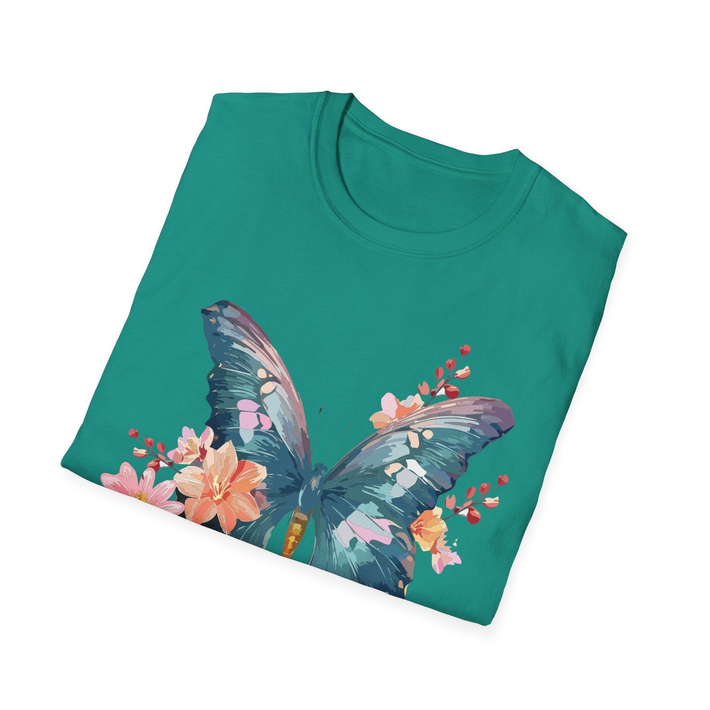 Butterfly T Shirt Unisex Gildan Softstyle 64000 100 Percent Ring Spun Cotton Monarch Tee