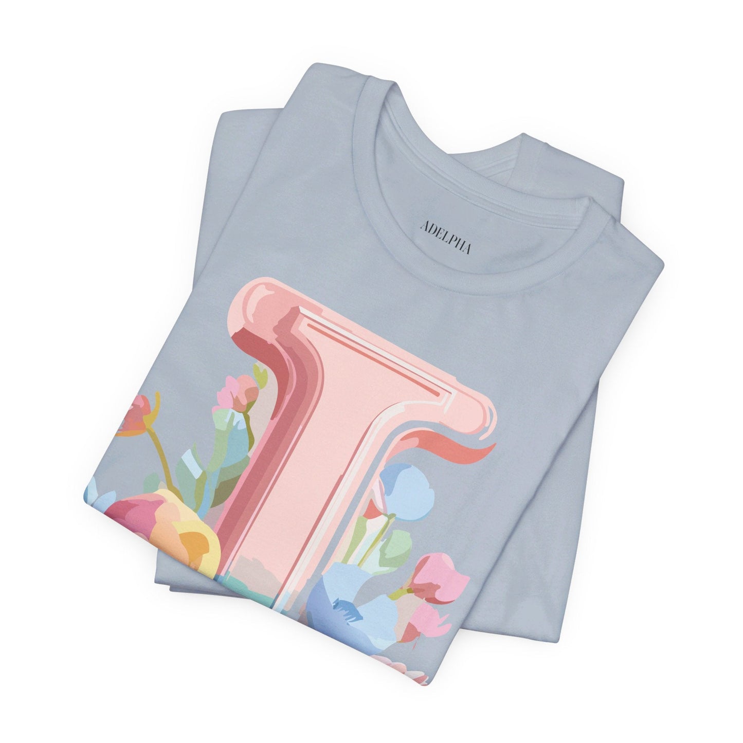 Letter I Shirt Unisex Graphic Tee Adelpha Premium Soft Cotton Vintage Inspired Artwork