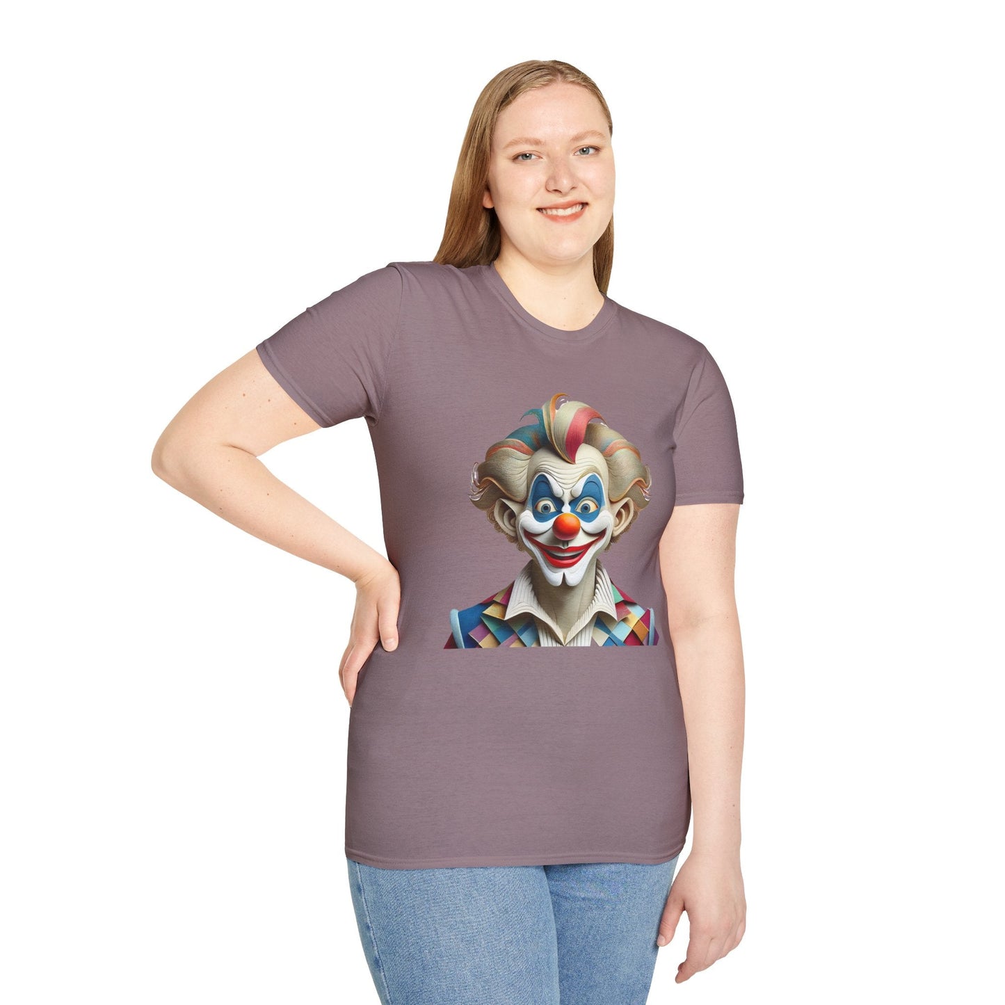 Unisex Clown Shirt Funny Man Circus Tee Softstyle Gildan 64000 Short Sleeve Everyday Comfort