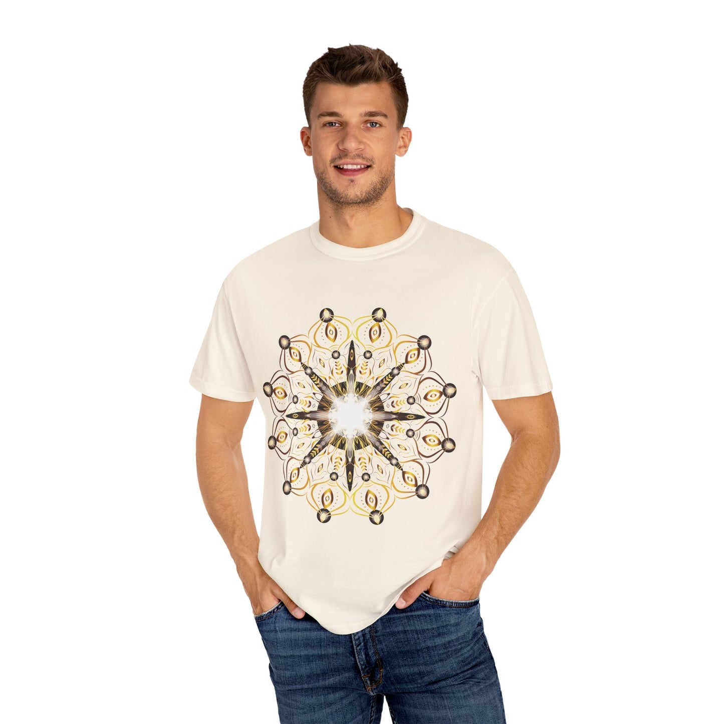 Unisex-T-Shirt mit abstraktem Print