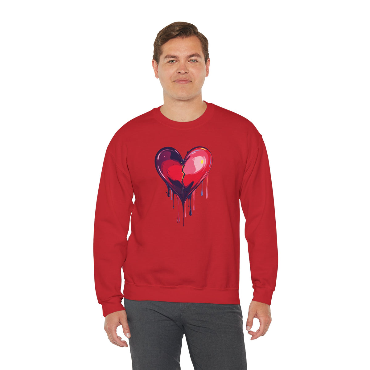 Big Red Heart Sweatshirt, Love Sweatshirt, Valentine's Day Sweatshirt, Heart Sweatshirt 118