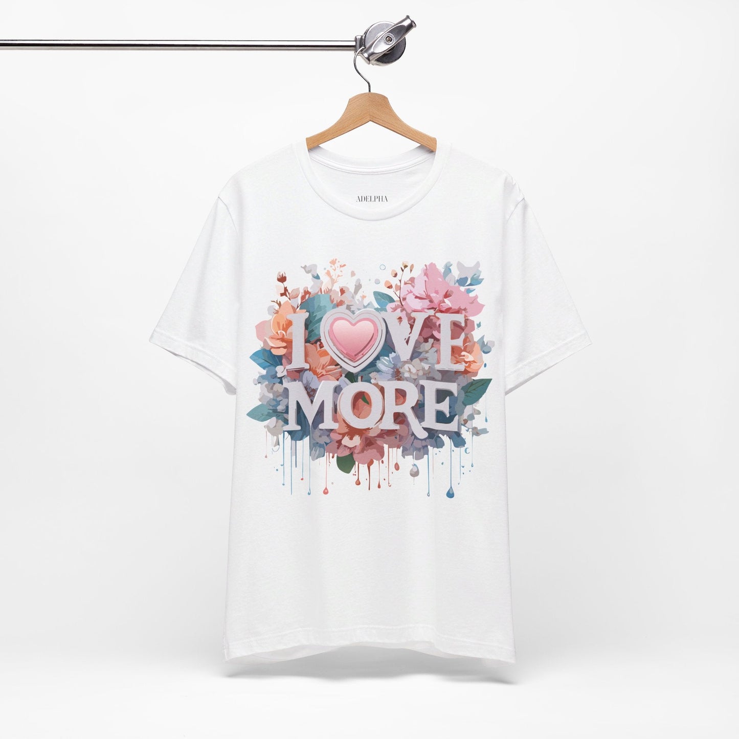 Valentine Day Graphic Unisex 100 Cotton Vintage Artwork with Love and Flower Design Tee 17