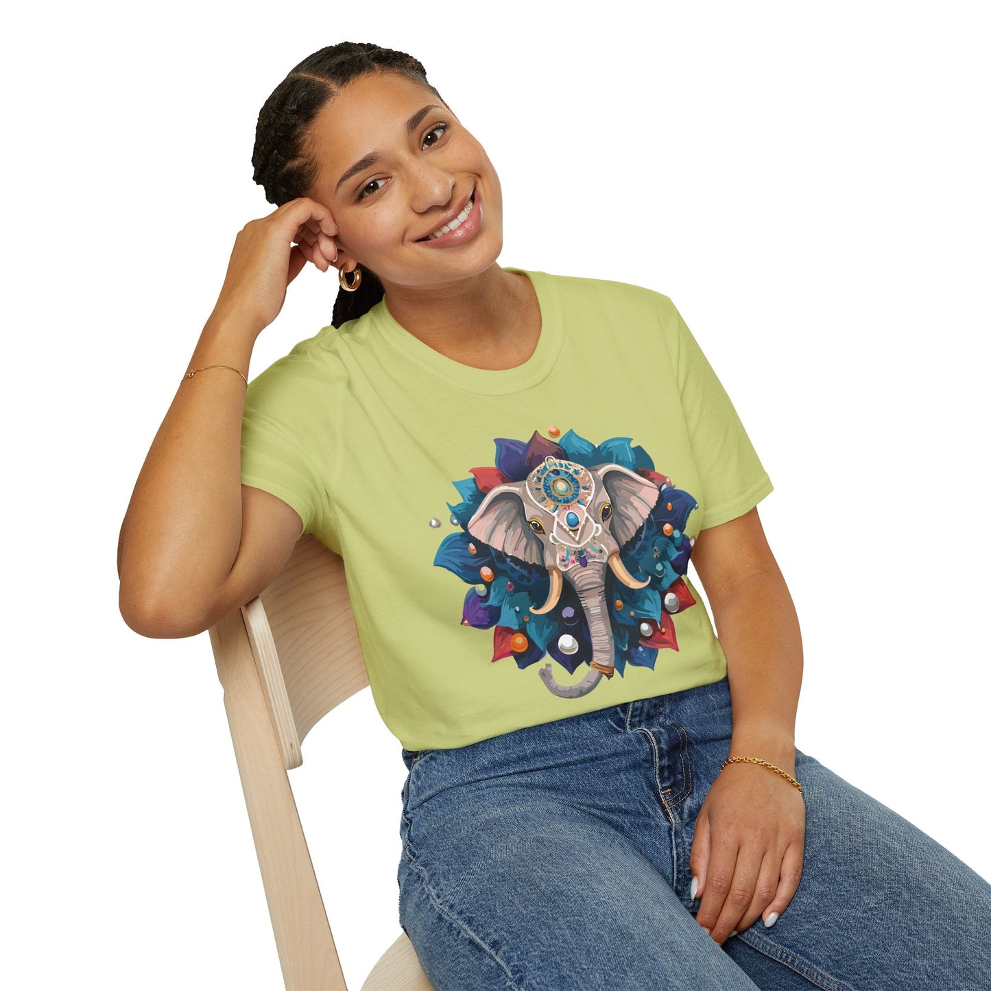 Elephant T Shirt Unisex Softstyle 64000 Short Sleeve Cotton Tee Comfortable Everyday Wear