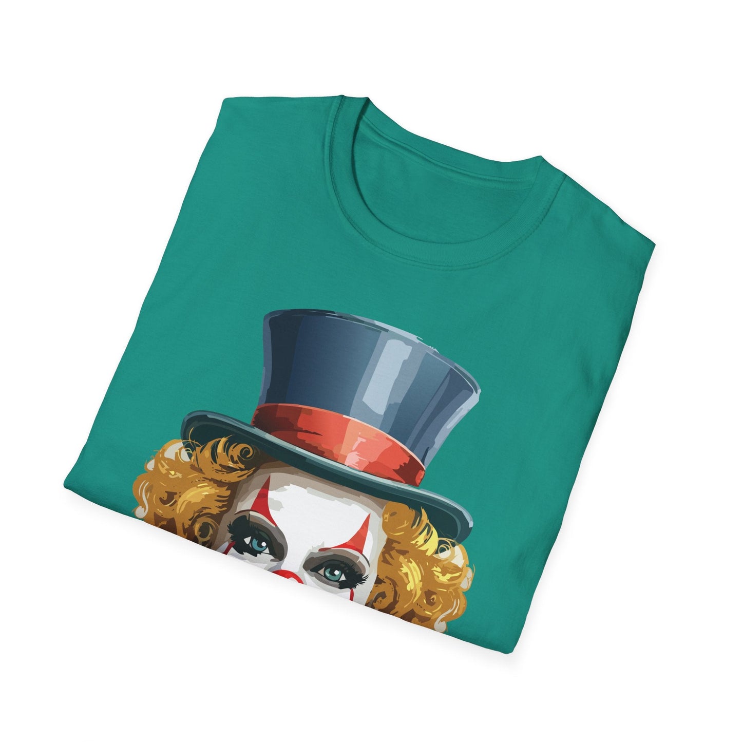 Clown Shirt T Shirt With Clown Funny Man Circus Shirt Scary Man Tee Unisex Gildan Softstyle 64000