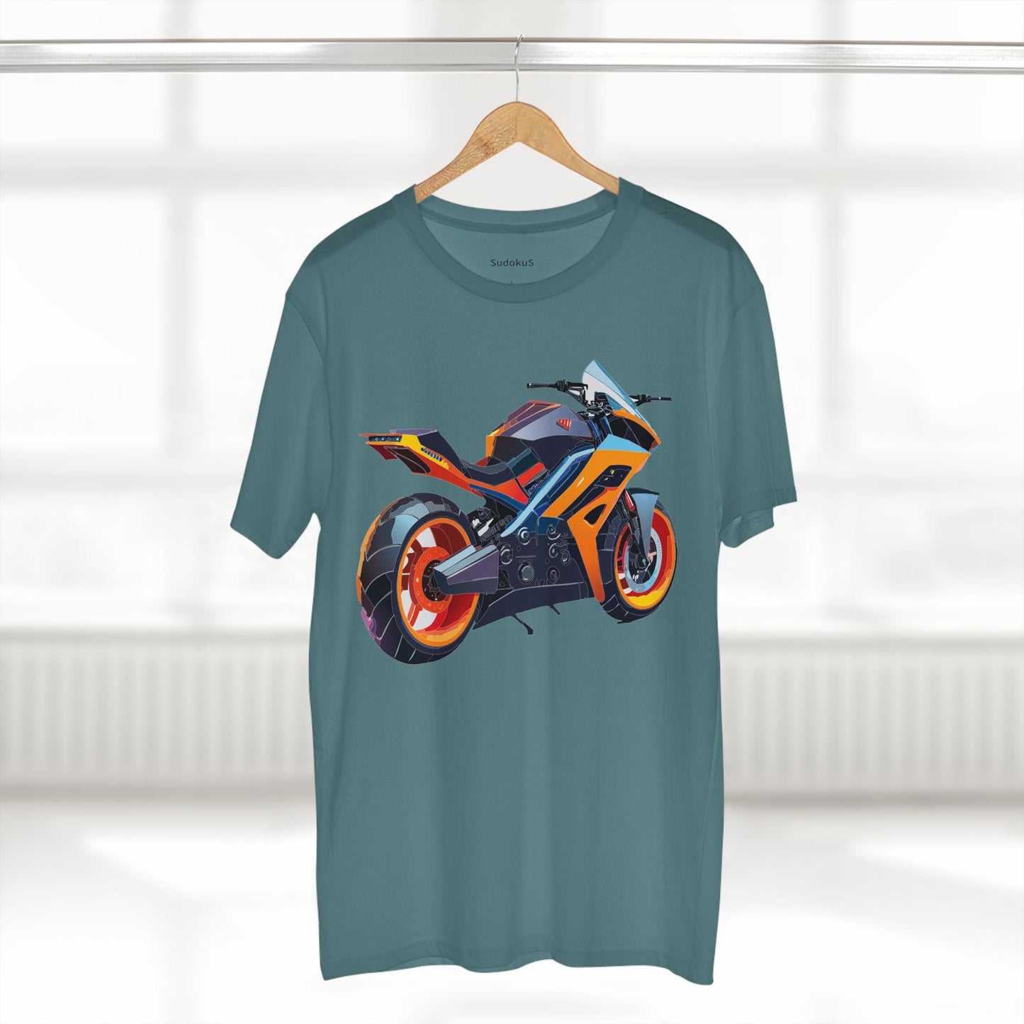 Moto Bike Graphic Unisex 100 Cotton Staple Tee 30