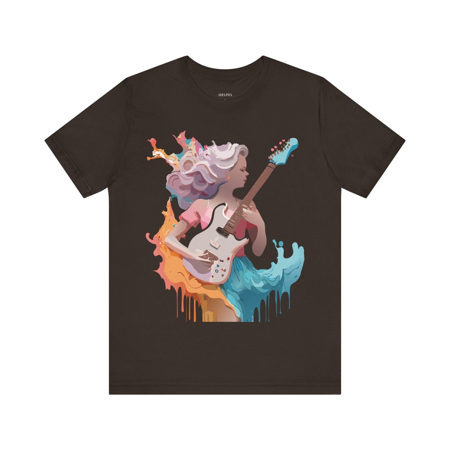 Adelpha Vintage Music Graphic Tee Unisex Short Sleeve Jersey Shirt for Everyday Wear