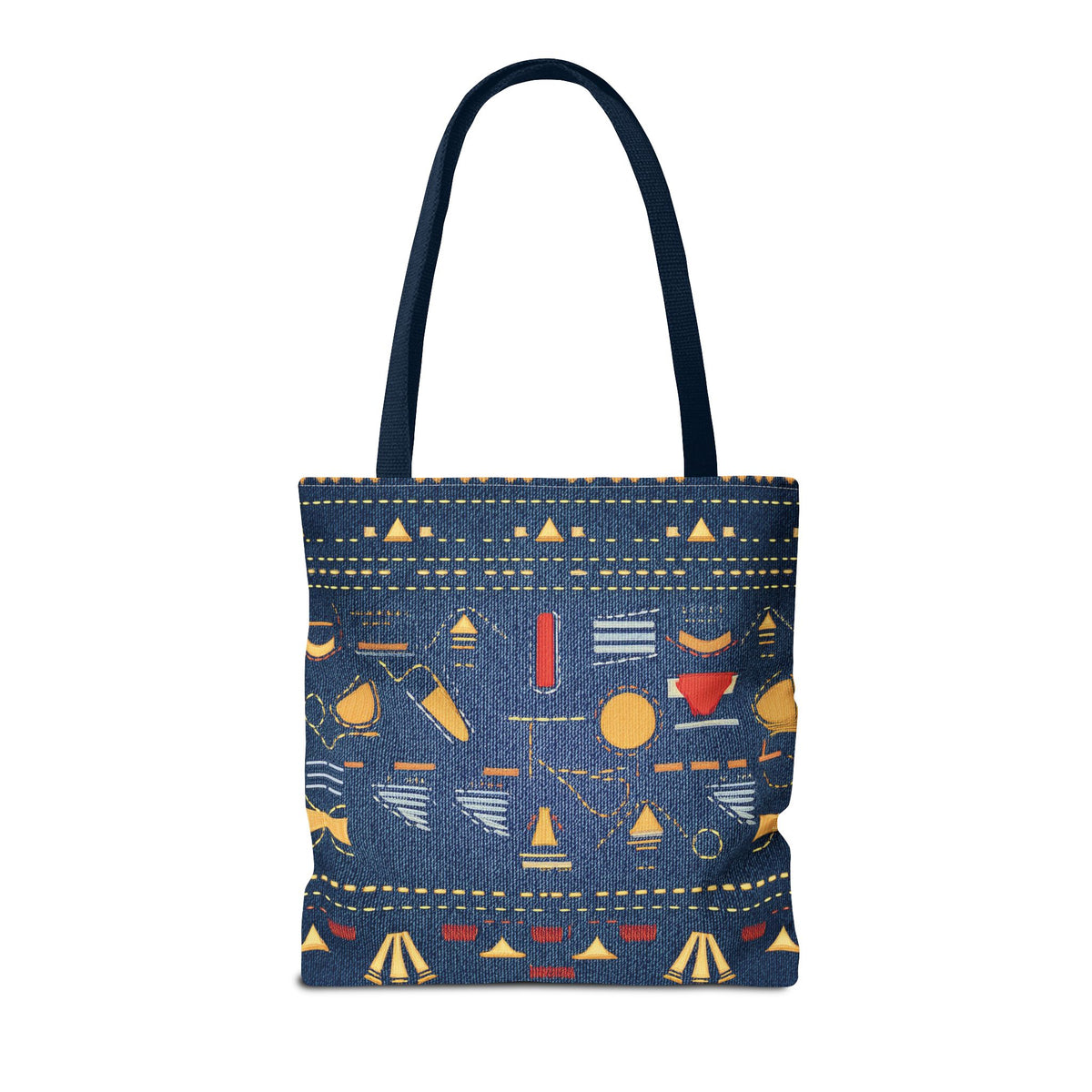 Denim Fabric Imitation Print Unisex Canvas Bag Poly Spun 3 Sizes Tote Bag 185