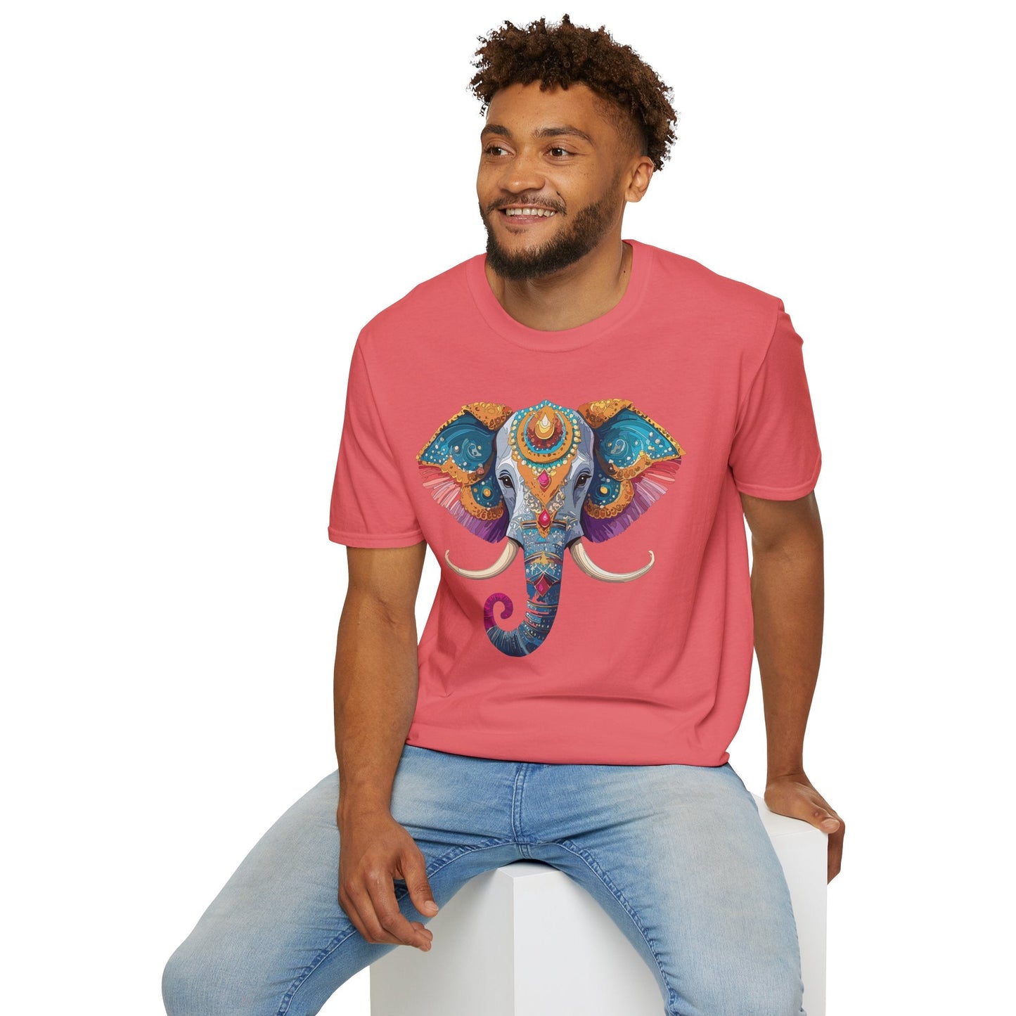 Elephant Shirt Unisex Elephant Tee Softstyle Cotton Gildan 64000 Animal Tee Graphic Elephant Tee