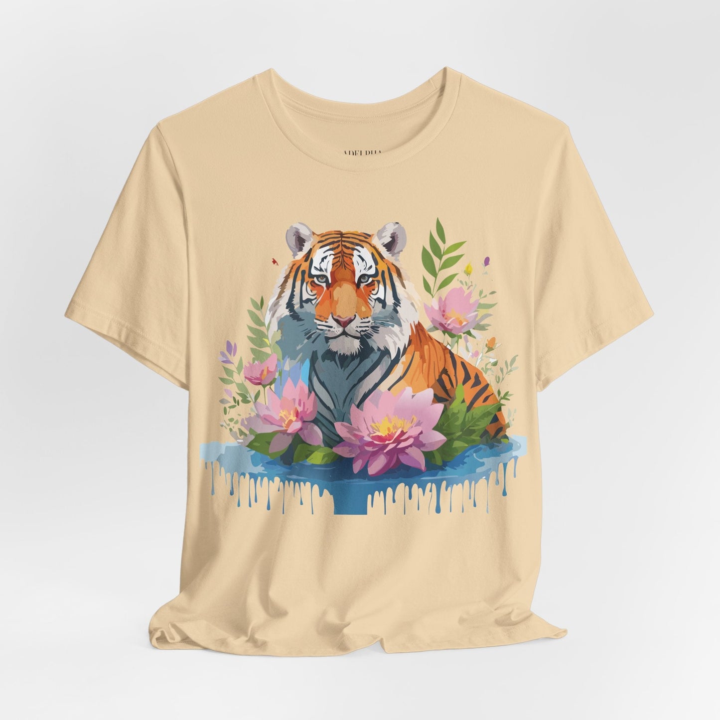 Tiger Graphic Tee Unisex Shirt By Adelpha Vintage Inspired Artwork Short Sleeve