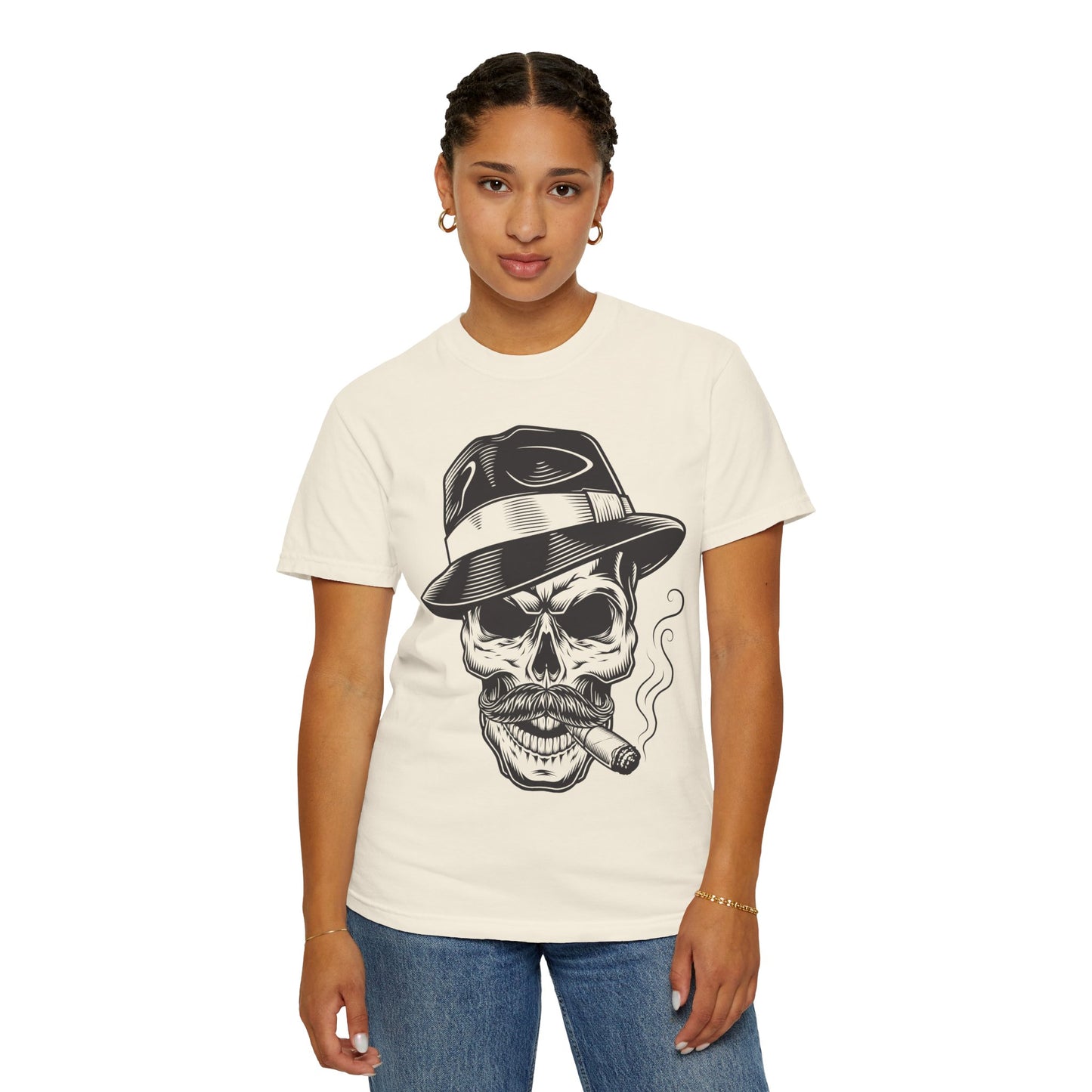 Unisex Cotton Tee Shirt with Skull