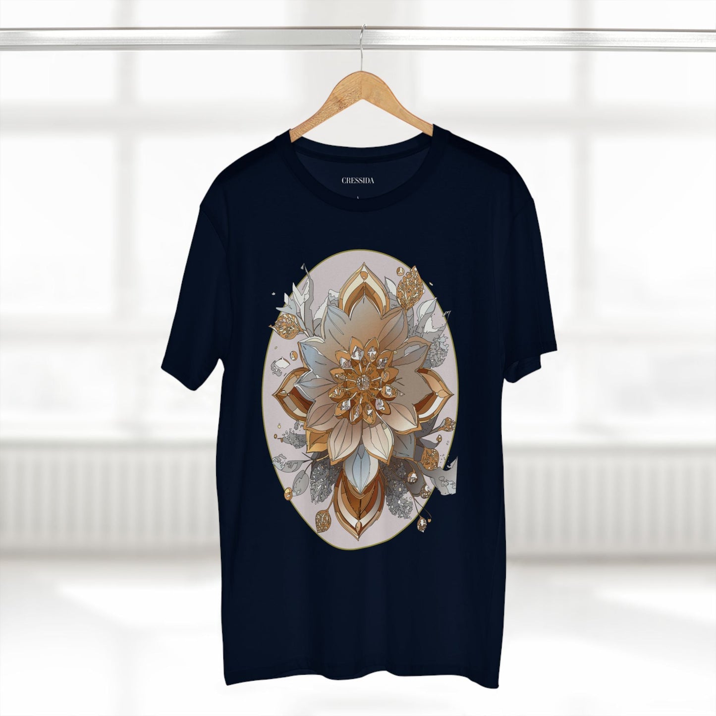 Floral Graphic T-Shirt Unisex 100 Cotton Art Design with Antique Flowers Tee 25