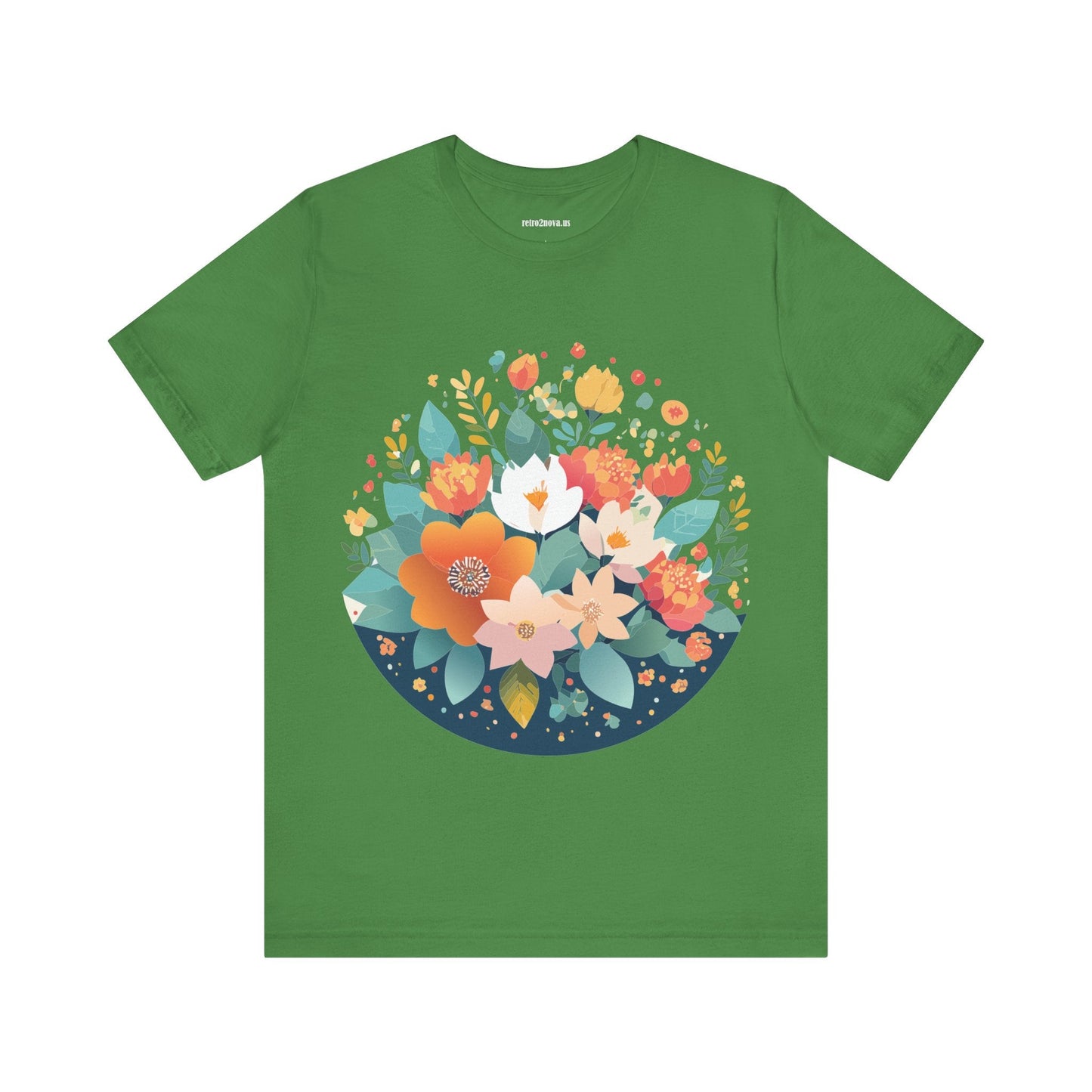 Floral Flowers Shirt Unisex Lightweight Breathable Jersey Tee Floral Pattern Short Sleeve