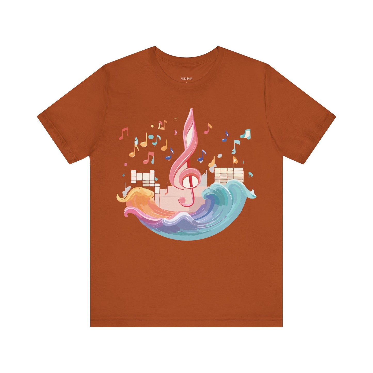 Adelpha Music Graphic T Shirt Unisex Short Sleeve Tee Vintage Inspired Art Design Premium
