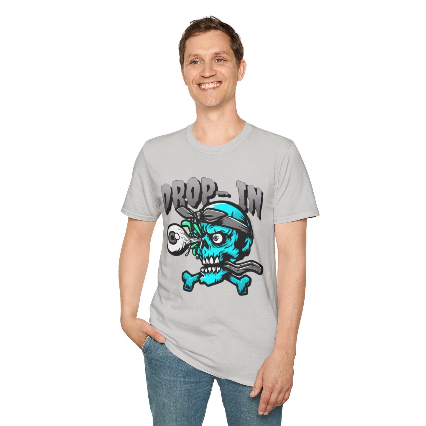 Unisex Skull T Shirt Skeleton Shirt With Skull Artwork Gildan Softstyle 64000 Cotton Tee