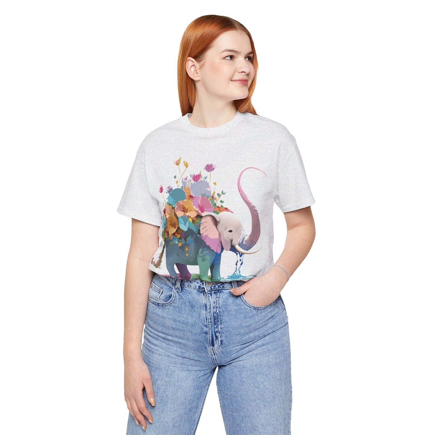 Adelpha Elephant Graphic Tee Unisex Short Sleeve Vintage Inspired Art Design Shirt