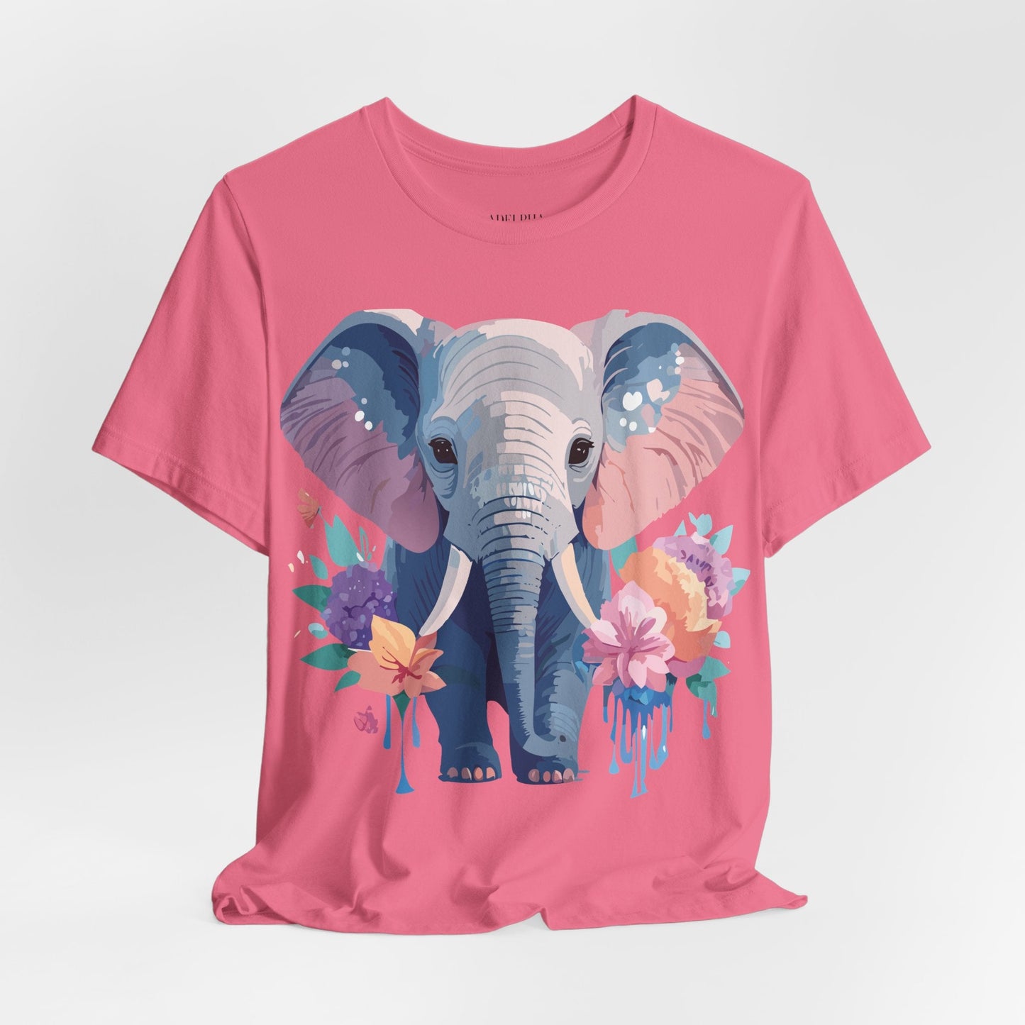 Elephant Graphic T Shirt Unisex Vintage Art Design Tee by Adelpha Short Sleeve Premium