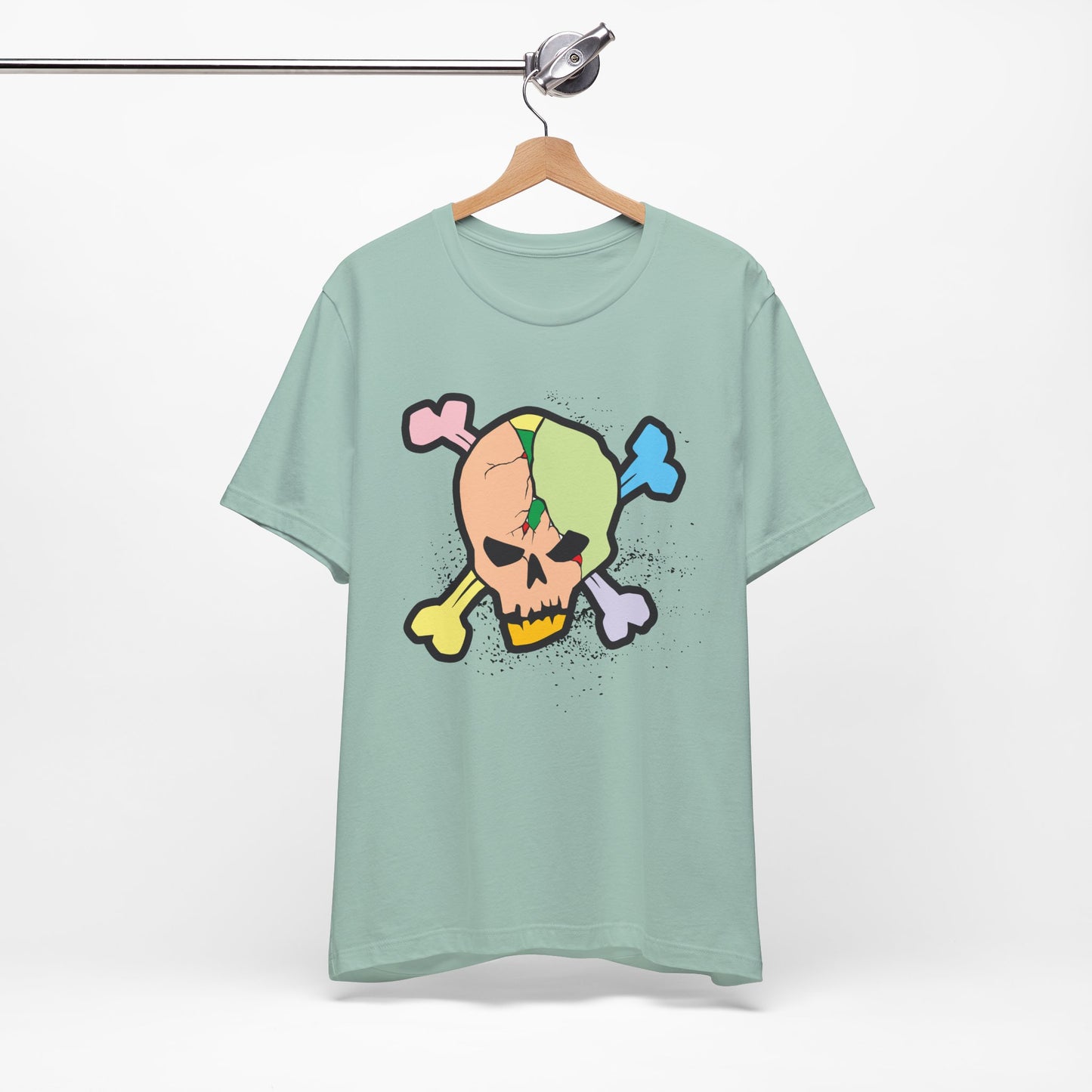 Multi Skull Graphic Design Tee, Skull Shirt, Vintage Tees, Art Design T-Shirt, Vintage Graphic Tee, Art Shirts with Skulls