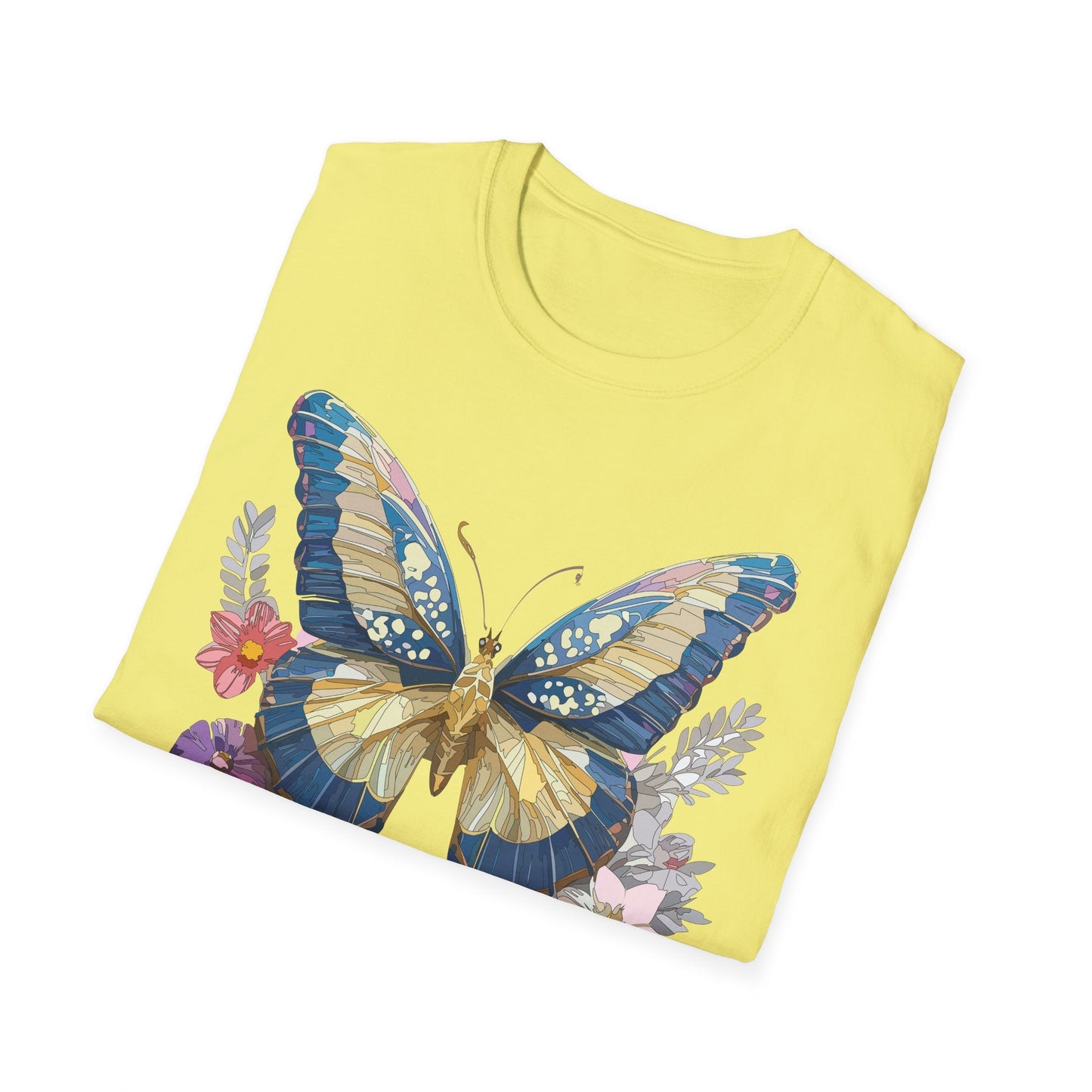 Butterfly Unisex Short Sleeve Tee Shirt Gildan Softstyle 64000 Monarch Design Graphic Tee