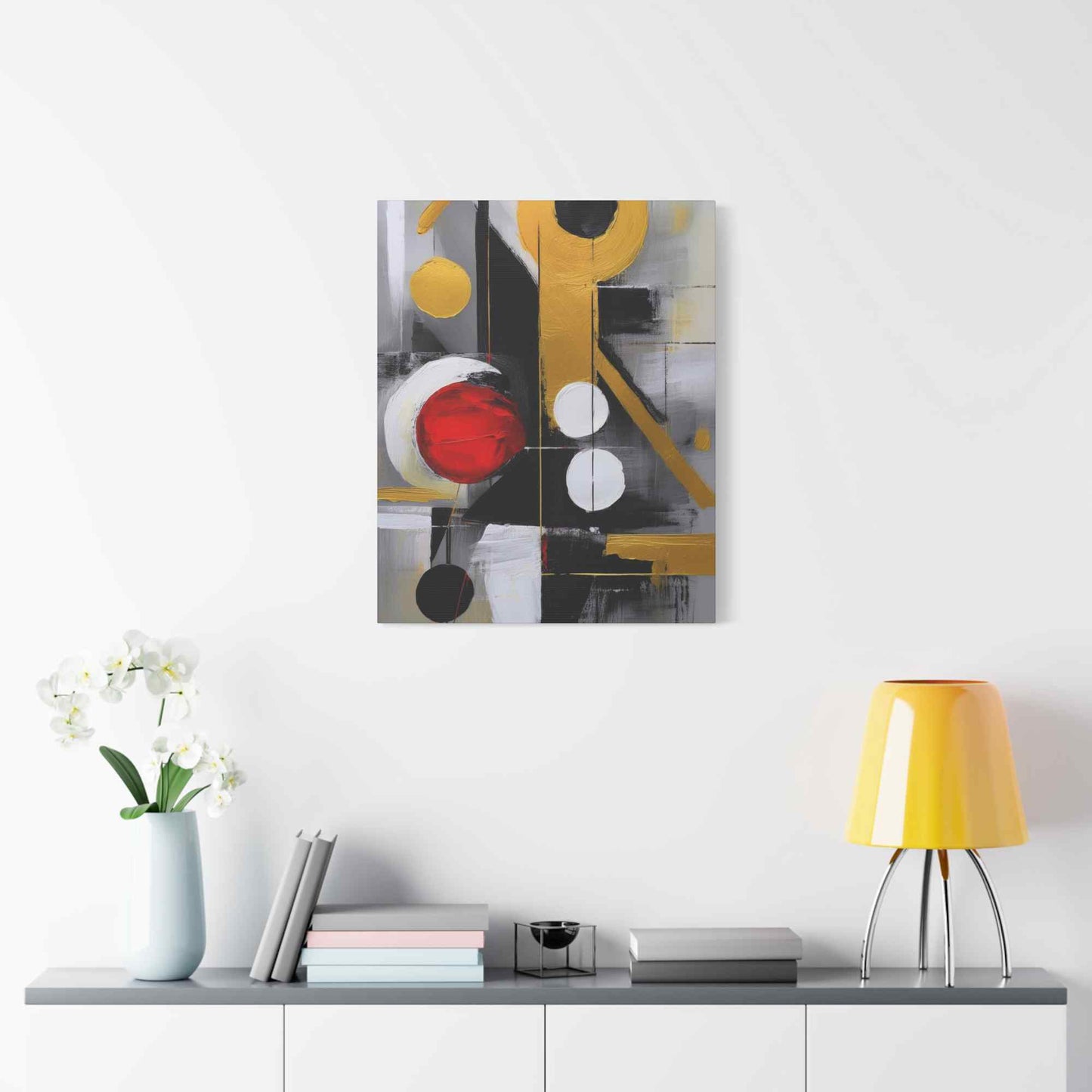 Red Abstract Painting Print Canvas 20x24,20x30,24x30, 24x32,24x36,30x40, 32x48,36x48,40x60 Pine-Wood Inner Frame ABS-24