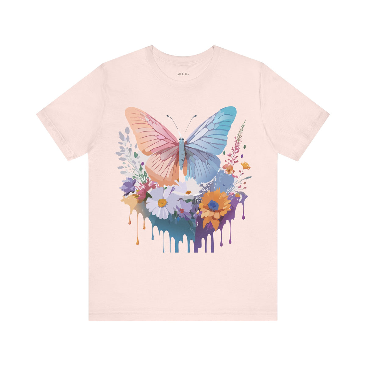 Butterfly Graphic Unisex Cotton Bella+Canvas Tee with Art Design n30