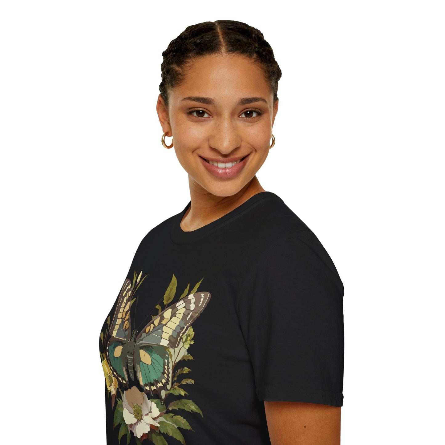 Butterfly Shirt Unisex Monarch Butterfly Tee Gildan Softstyle 64000 100 Percent Ring Spun Cotton