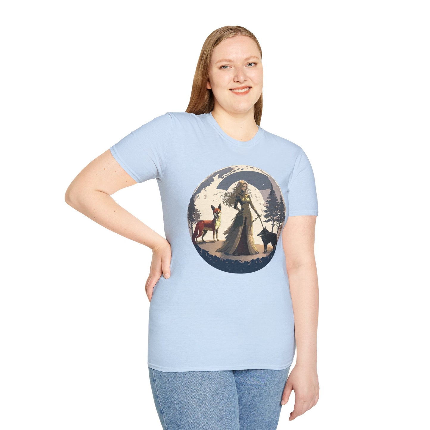 Womens Graphic T Shirt Art Design Tee Softstyle 64000 Gildan Unisex Short Sleeve