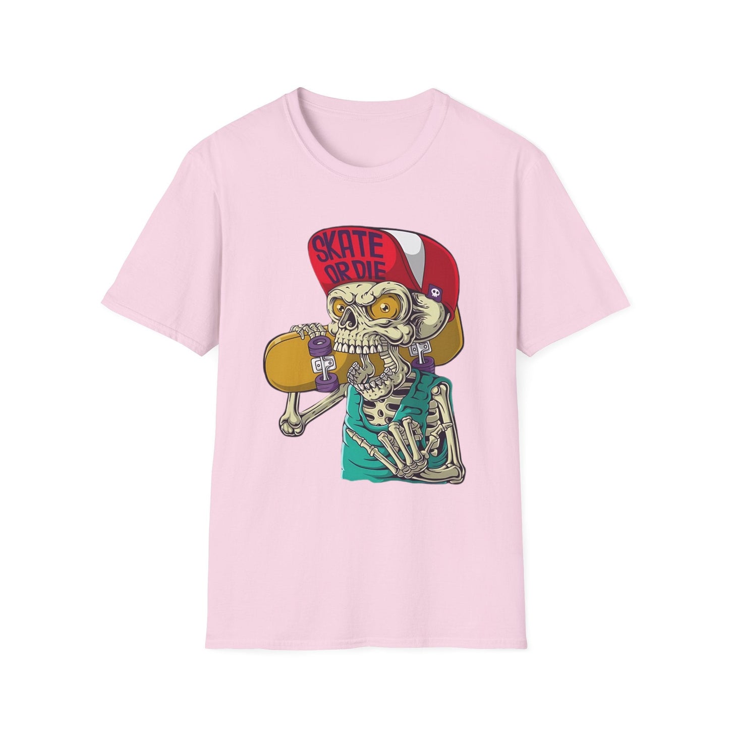 Skull T Shirt Skeleton Tee Unisex Softstyle Cotton Gildan 64000 Graphic Tee For Everyday Wear