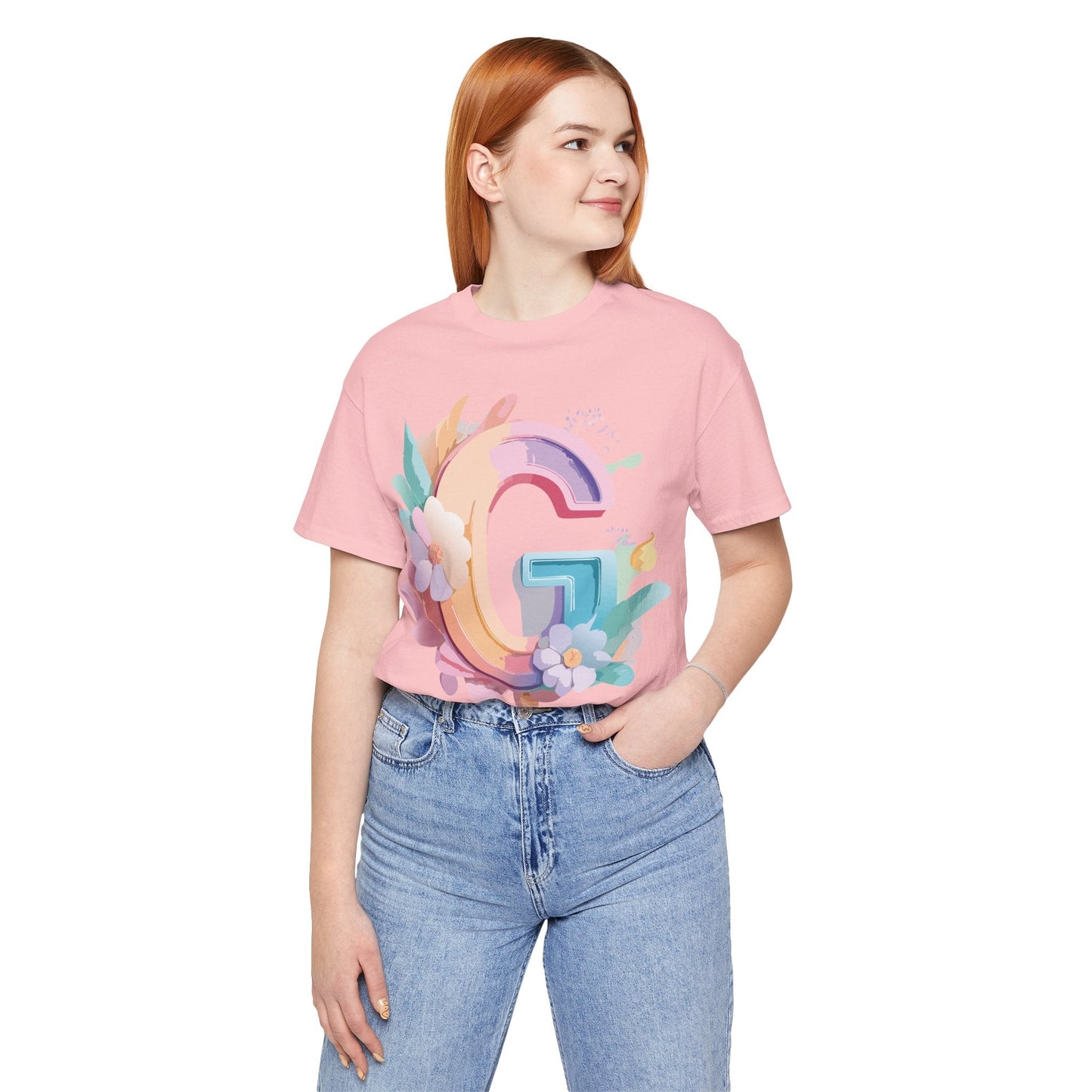 Letter G Shirt Unisex Graphic Tee With Vintage Inspired Artwork Adelpha Premium Tee