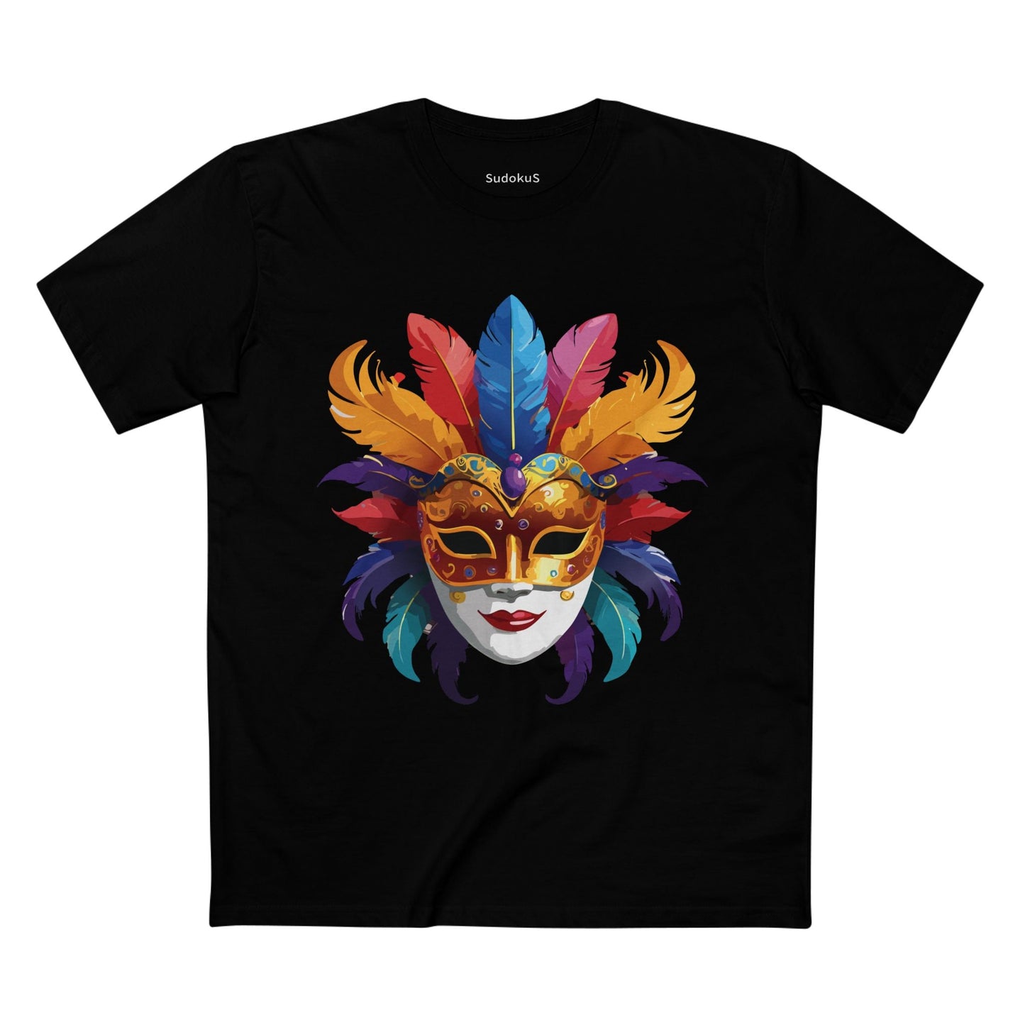 Mask Graphic Unisex 100 Cotton Staple Tee 12