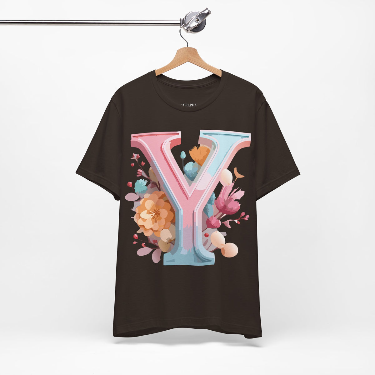 Letter Y Graphic Unisex Cotton Bella+Canvas Tee with Art Letter Design