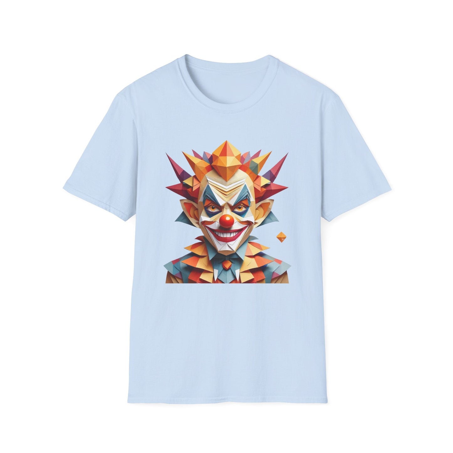 Unisex Clown Shirt With Funny Man Scary Man Circus Theme Tee Gildan Softstyle 64000