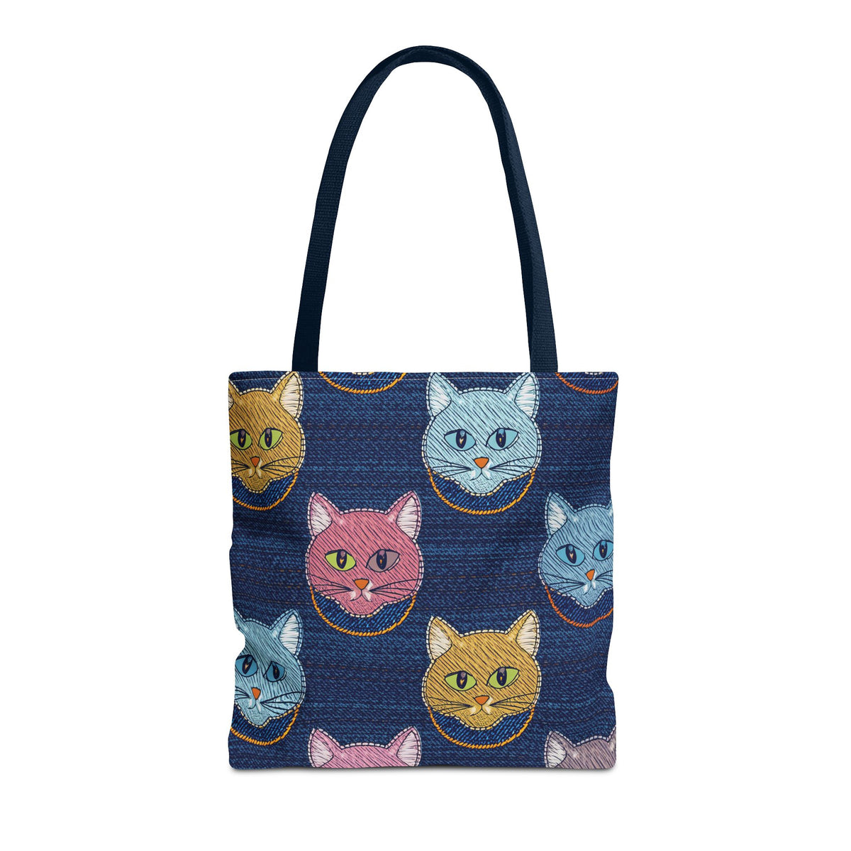 Denim Fabric Imitation Print Unisex Canvas Bag Poly Spun 3 Sizes Tote Bag 190-2