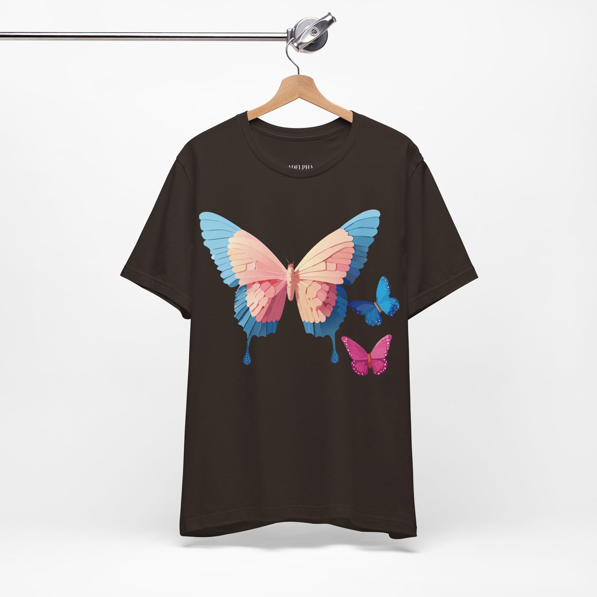 Butterfly Graphic Unisex Cotton Bella+Canvas Tee with Art Design n73