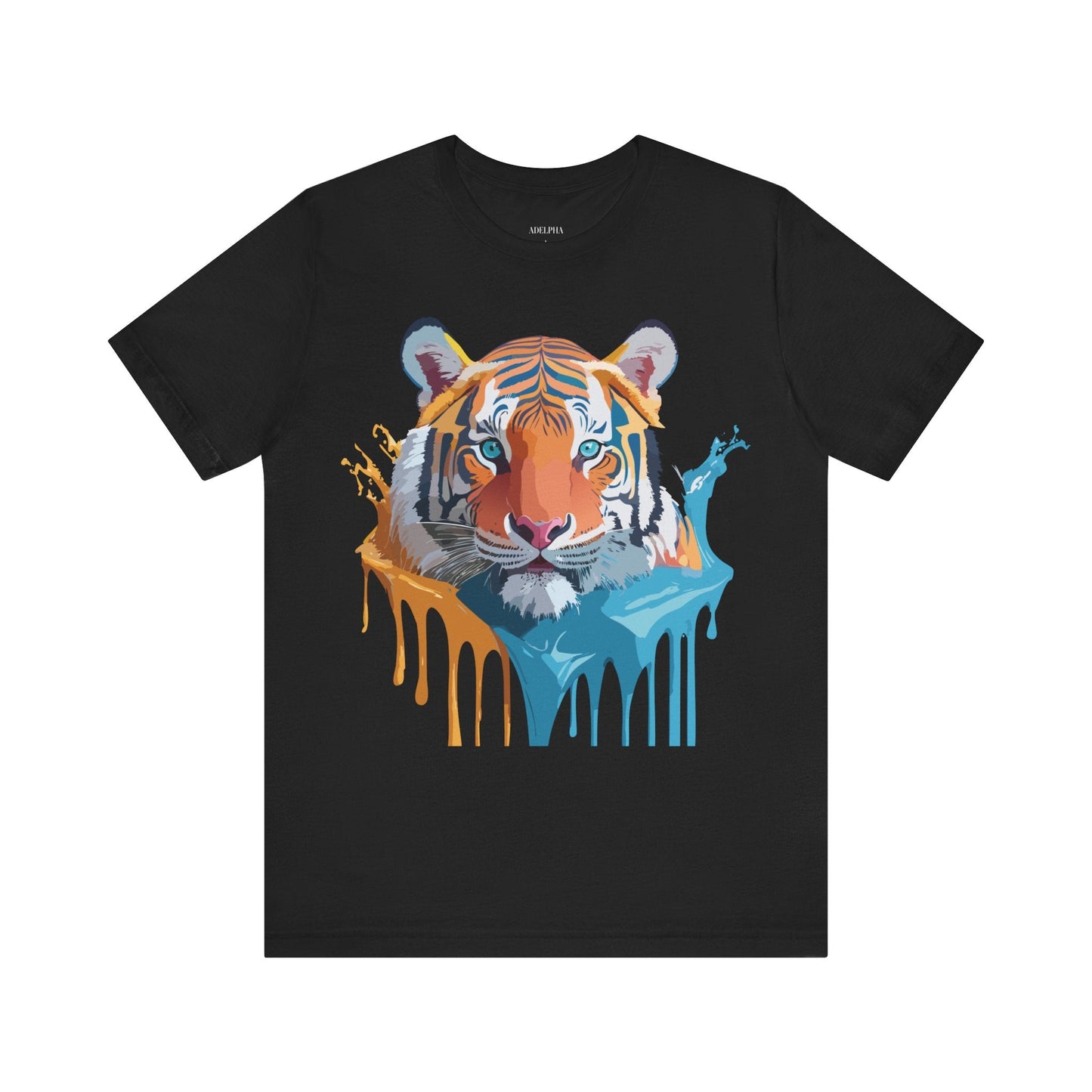Tiger Graphic Tee Unisex Short Sleeve Shirt Featuring Vintage Inspired Artwork By Adelpha