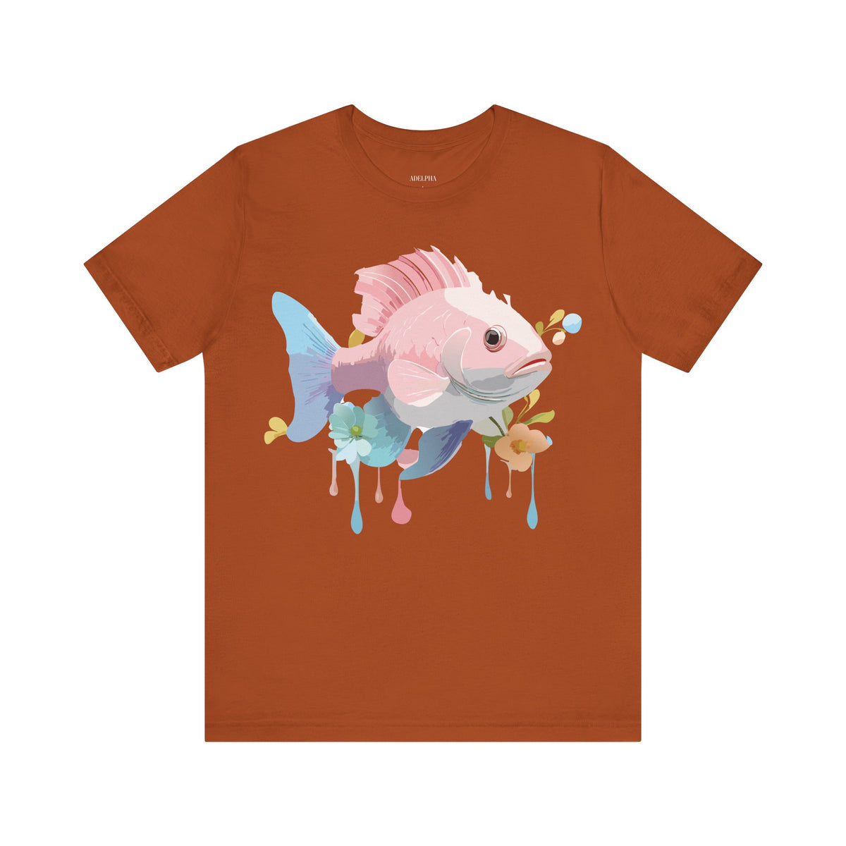 Fish Graphic Design Tee Bella+Canvas Unisex 100 Cotton Tee Shirt a107