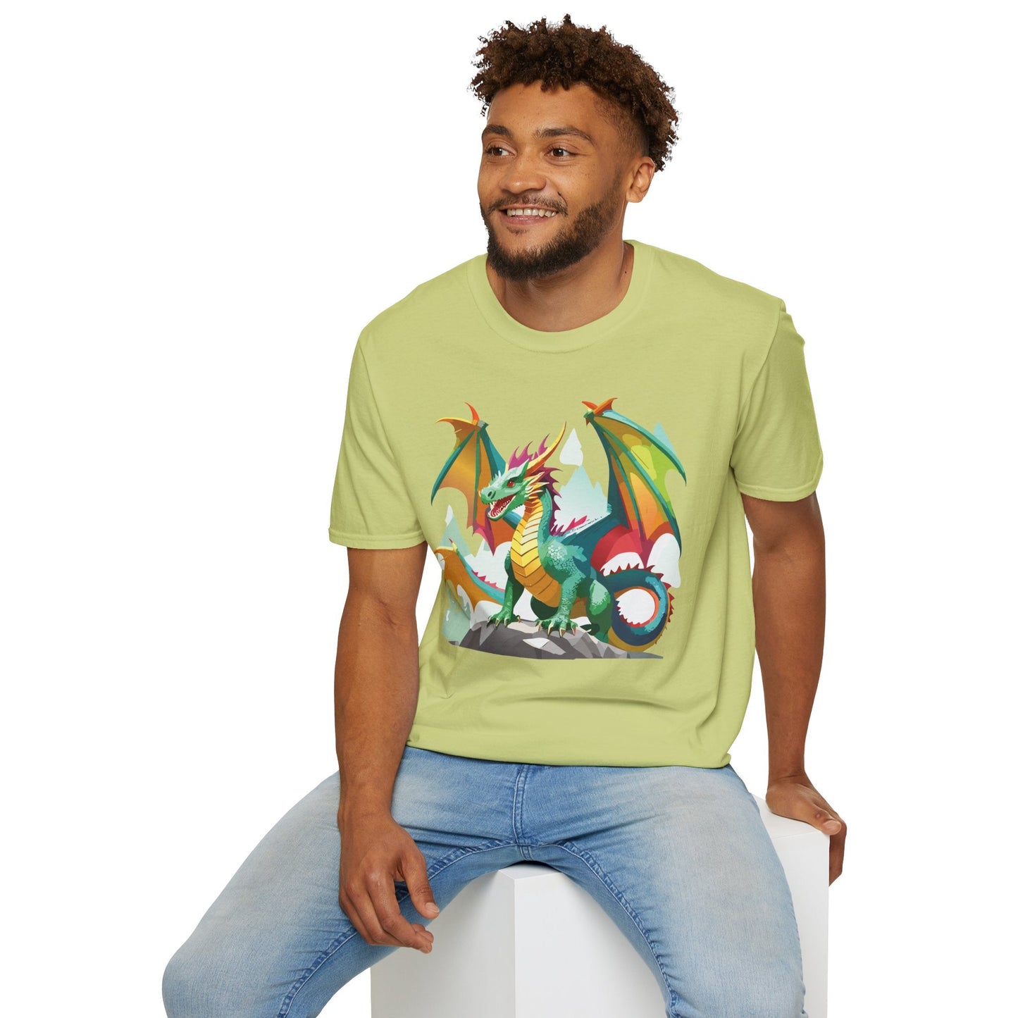 Dragon Graphic T Shirt for Men and Women Unisex Animal Design Softstyle Cotton Tee Premium Quality