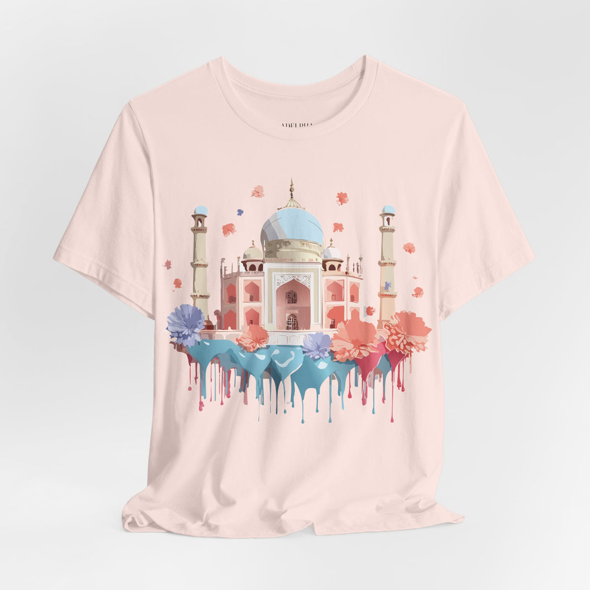 Unisex Cotton Bella+Canvas Tee with Taj Mahal