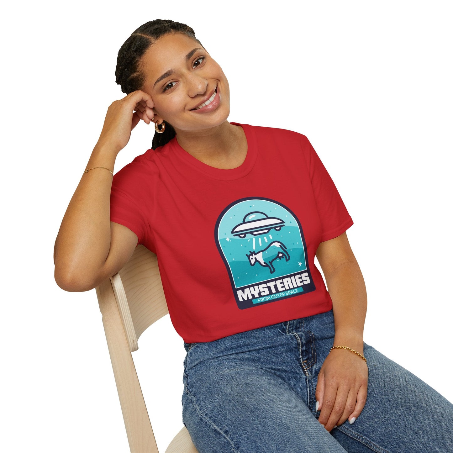 Mysteries UFO Abduction TShirt  Retro Alien Space Graphic Tee