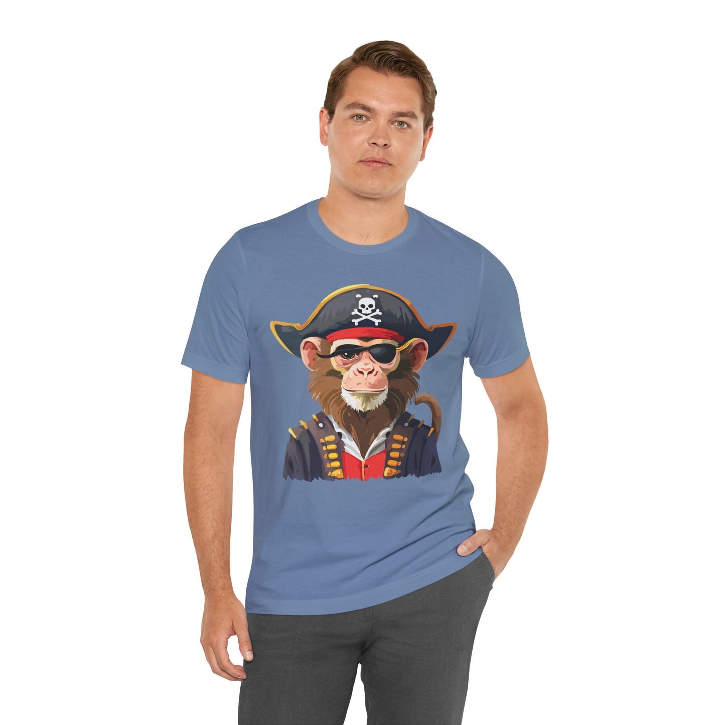 Unisex Animal Design Tee Shirt With Wild Animals Art Print Gildan Softstyle 64000