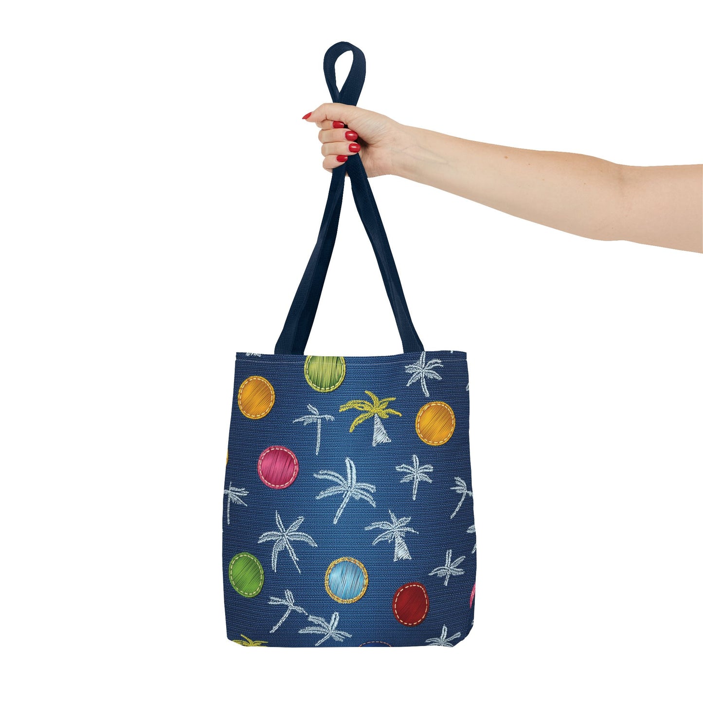 Denim Fabric Imitation Print Unisex Canvas Bag Poly Spun 3 Sizes Tote Bag 182-9