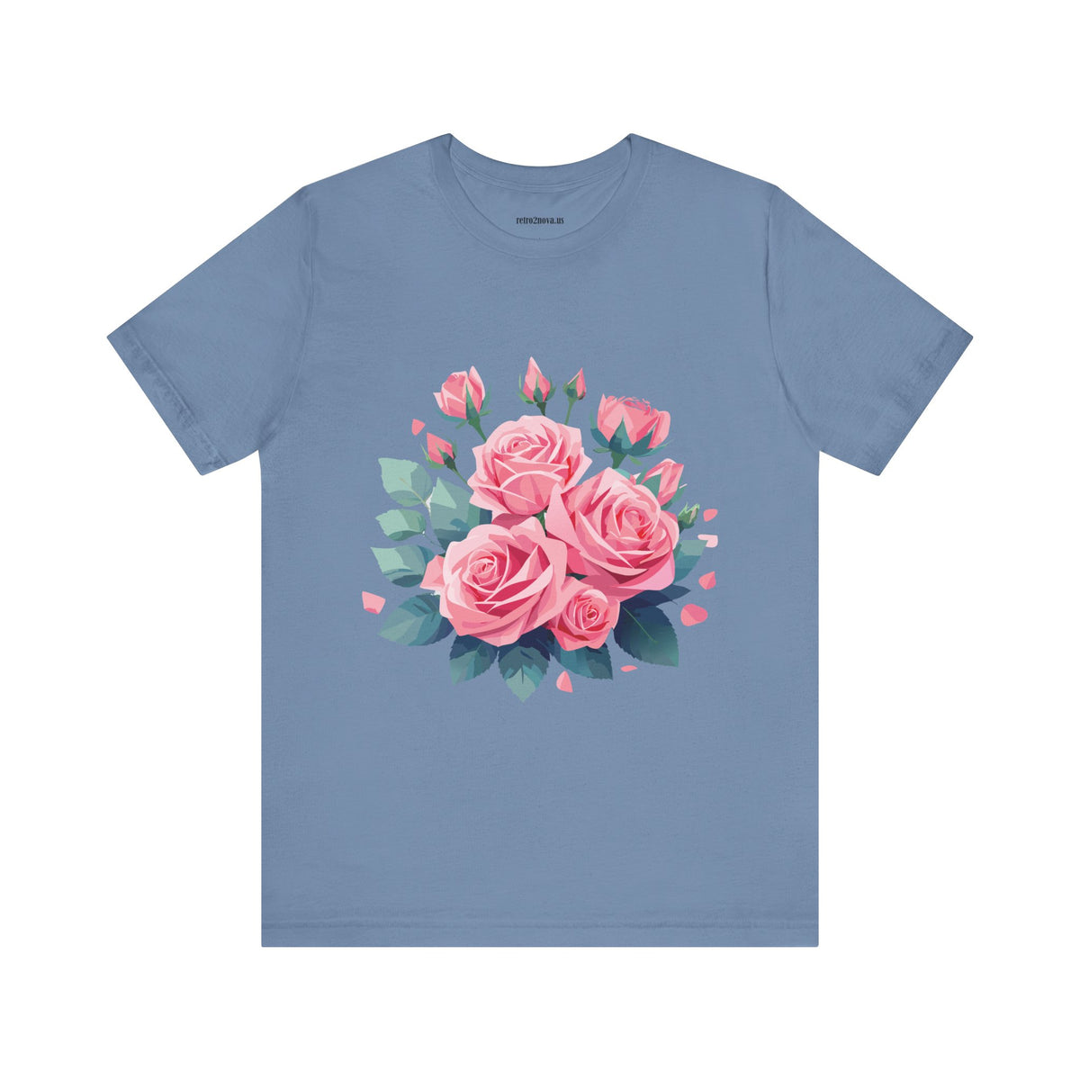 Floral Graphic Unisex Cotton Bella+Canvas Tee with Flowers Design ab104